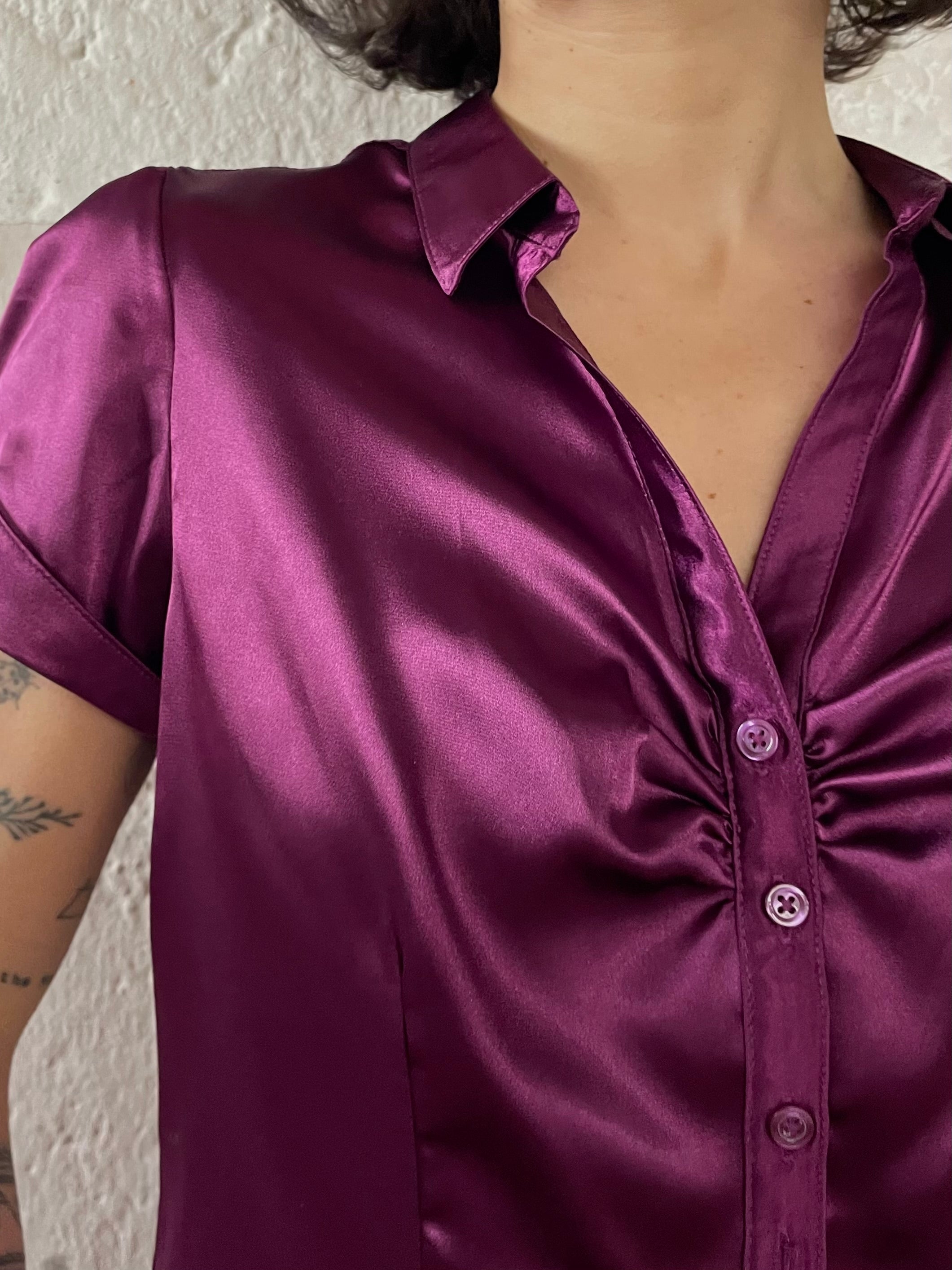 Violette Y2K Bluse - Kleiderhaufen - Default Title