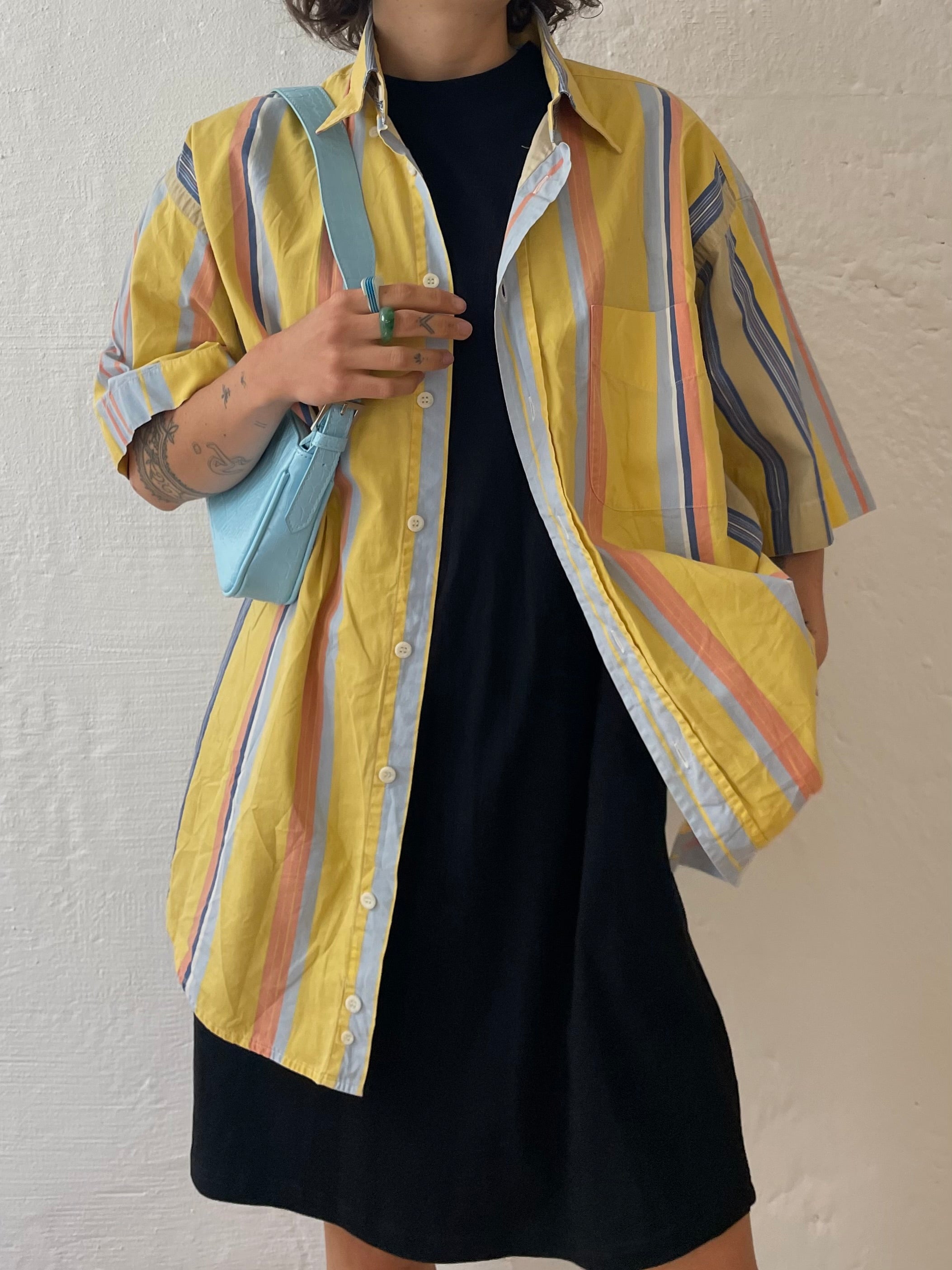 Gelbes Kurzarmhemd M/L - Kleiderhaufen - Default Title