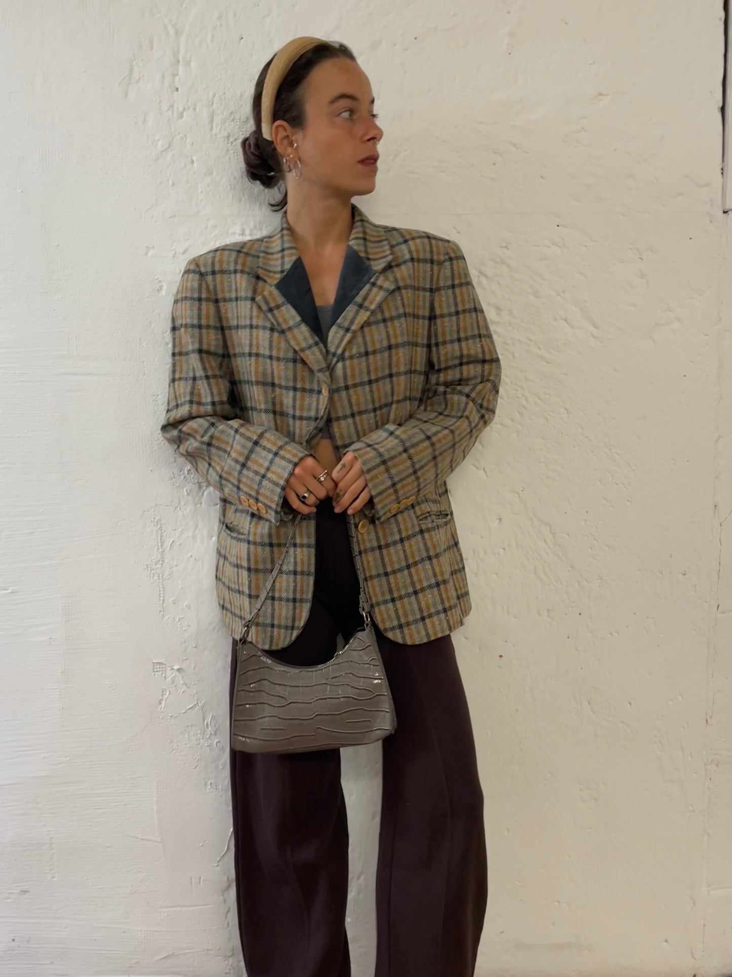 Karierter Blazer M