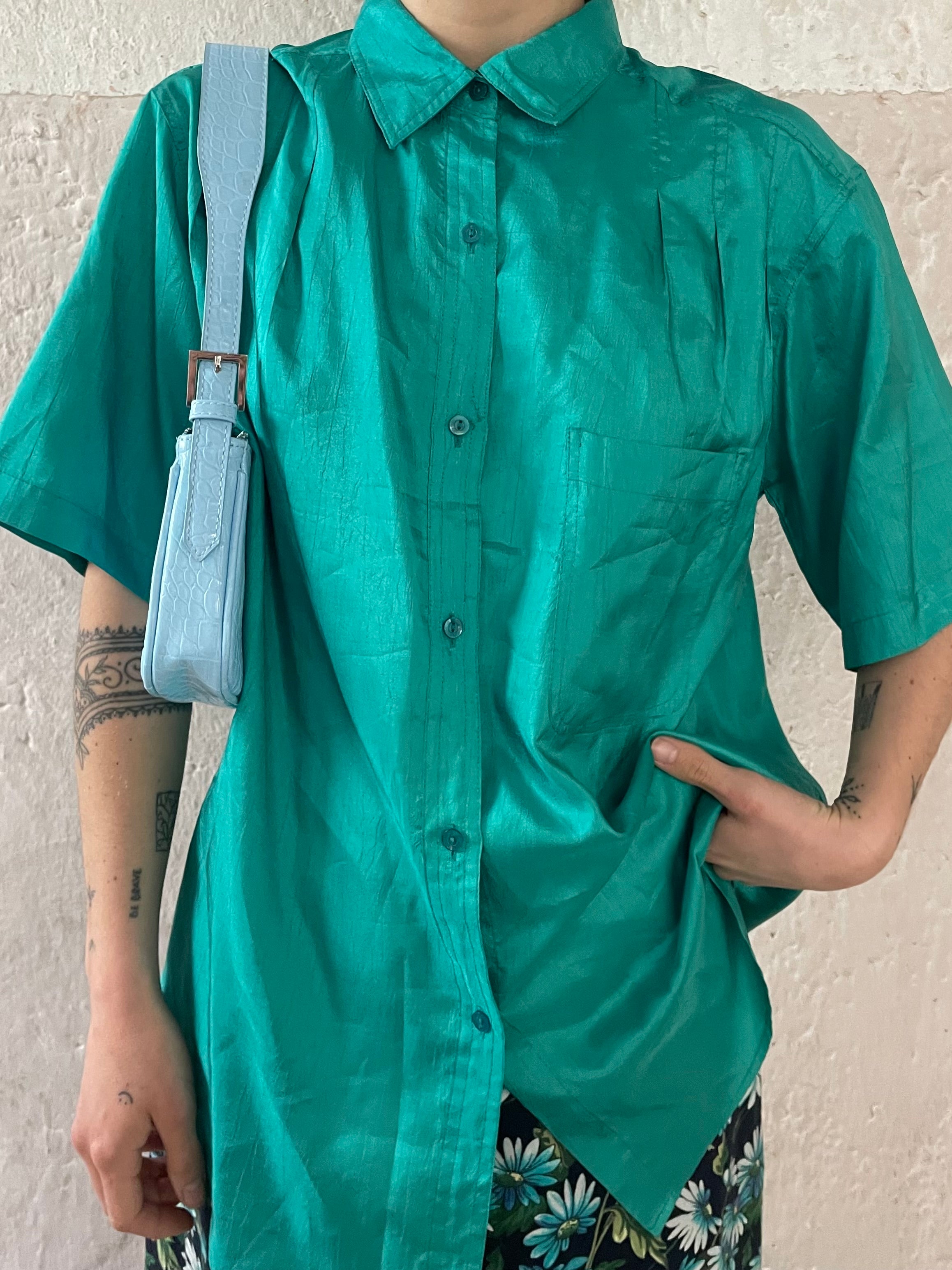 Türkise Bluse M - Kleiderhaufen - Default Title