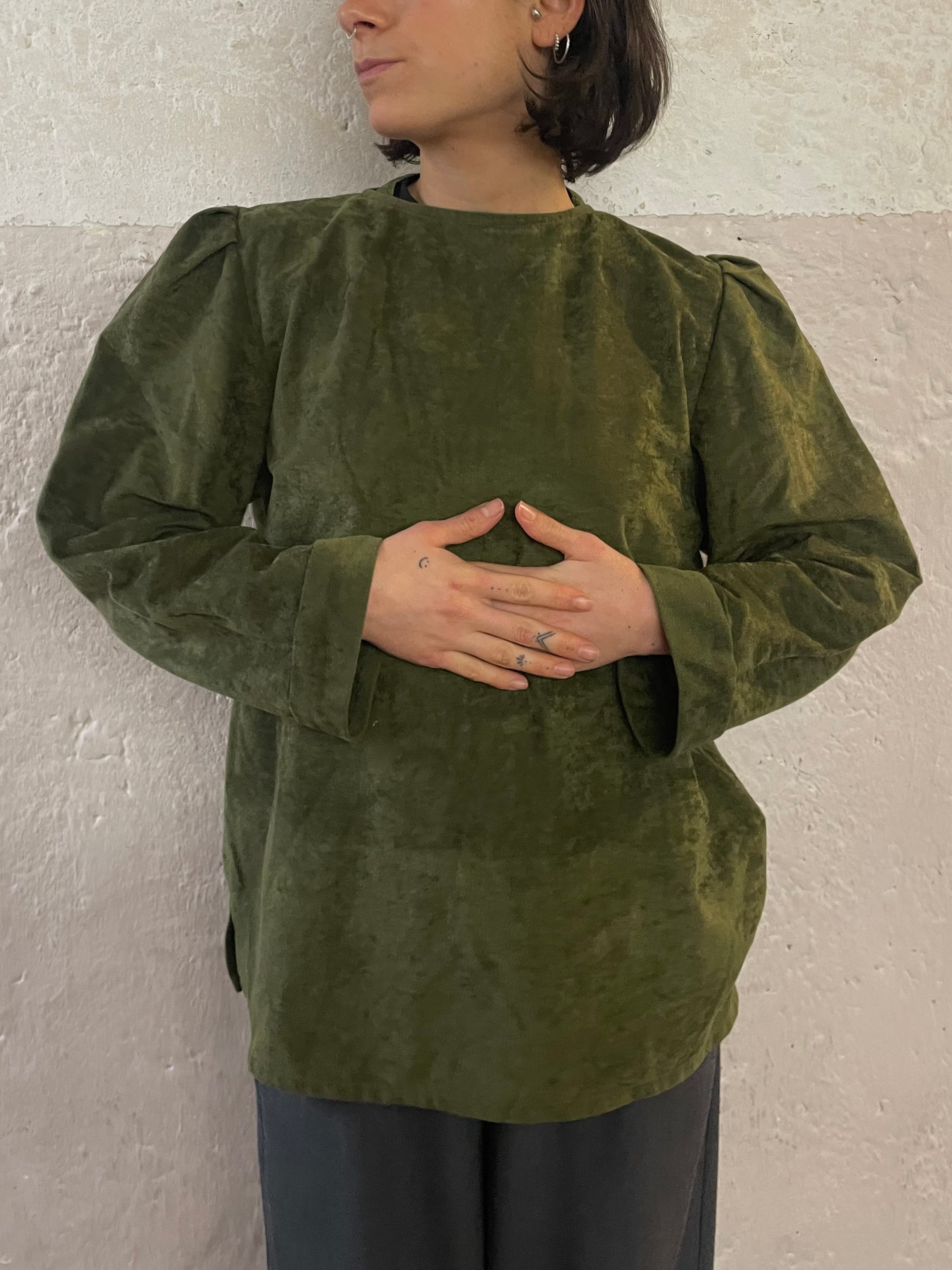 Krokodil grün Top zum layern - Kleiderhaufen - Default Title