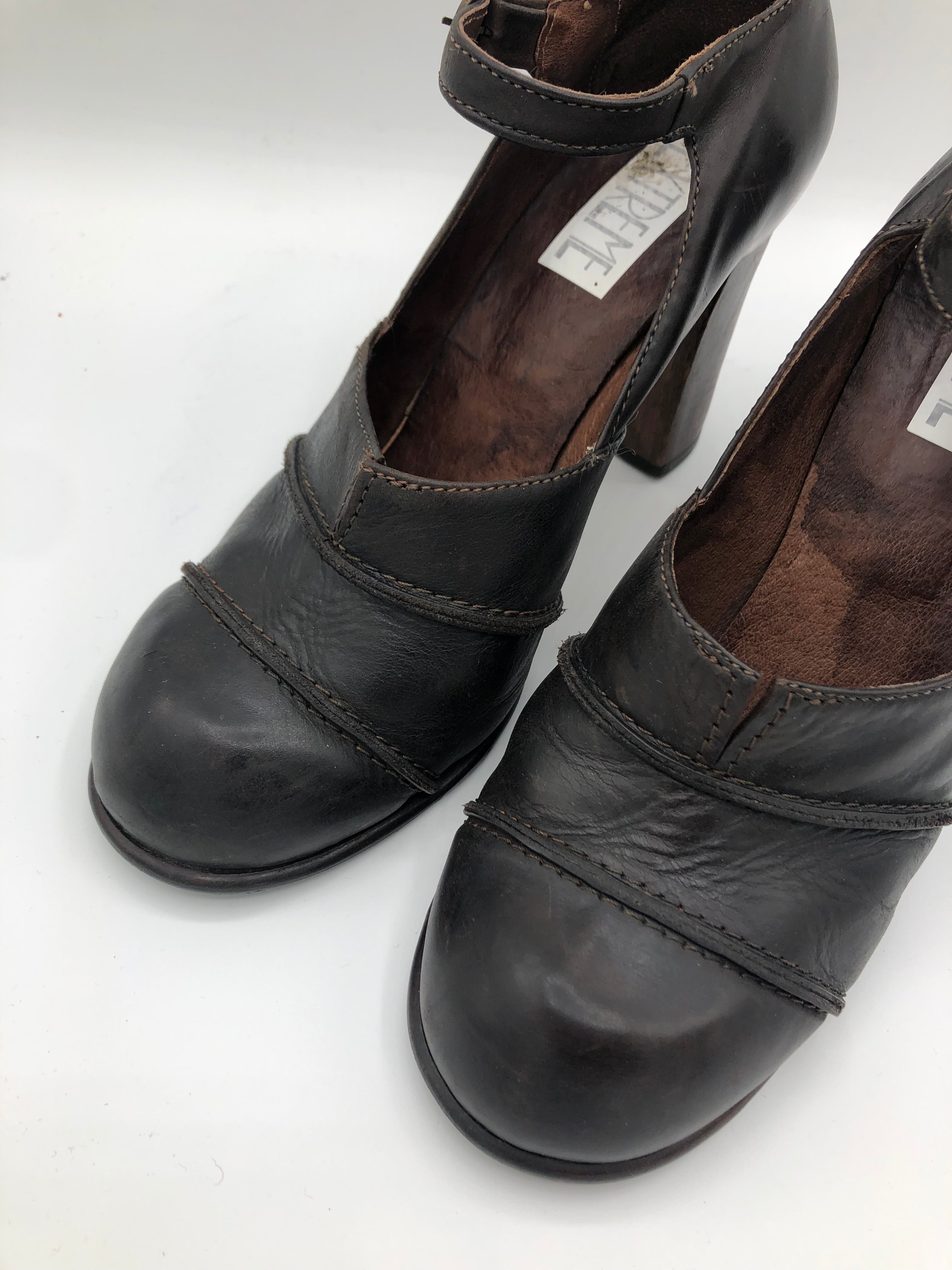 Extreme Leder Hohe Schuhe - Kleiderhaufen - Default Title