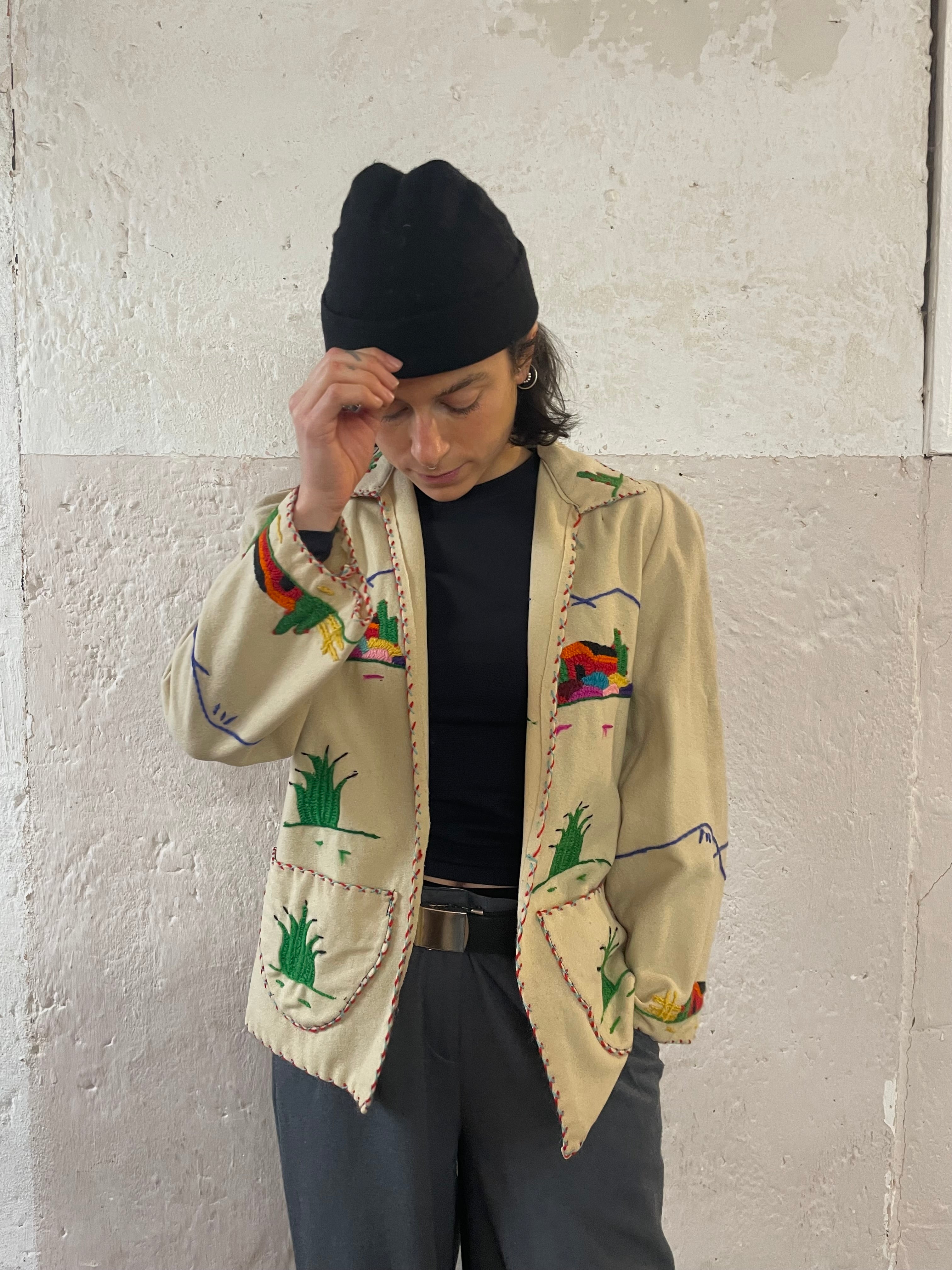 Bestrickte oder Bestickte Vintage Jacke - Kleiderhaufen - Default Title