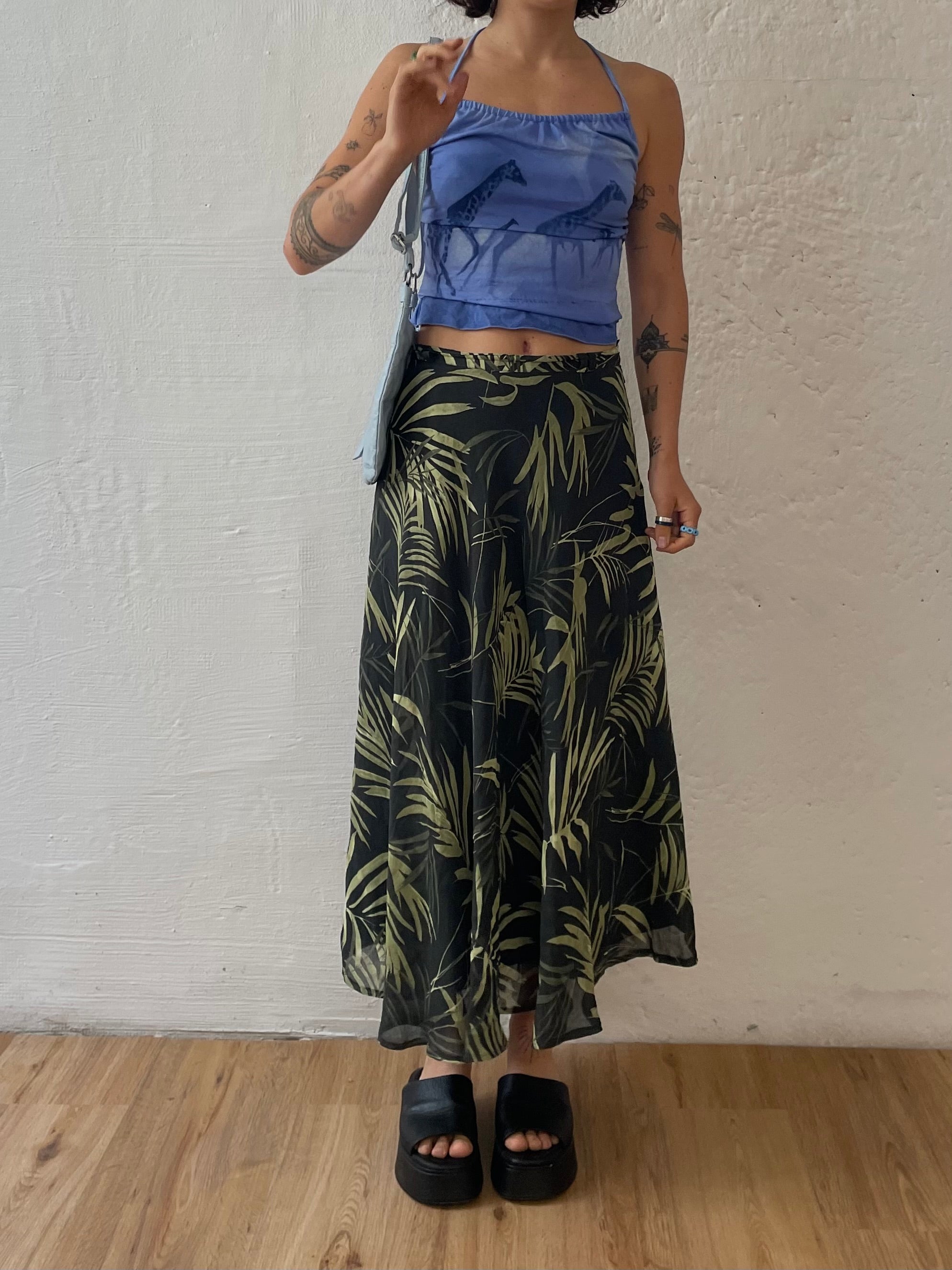 Langer dunkelgrüner Rock M - Kleiderhaufen - Default Title