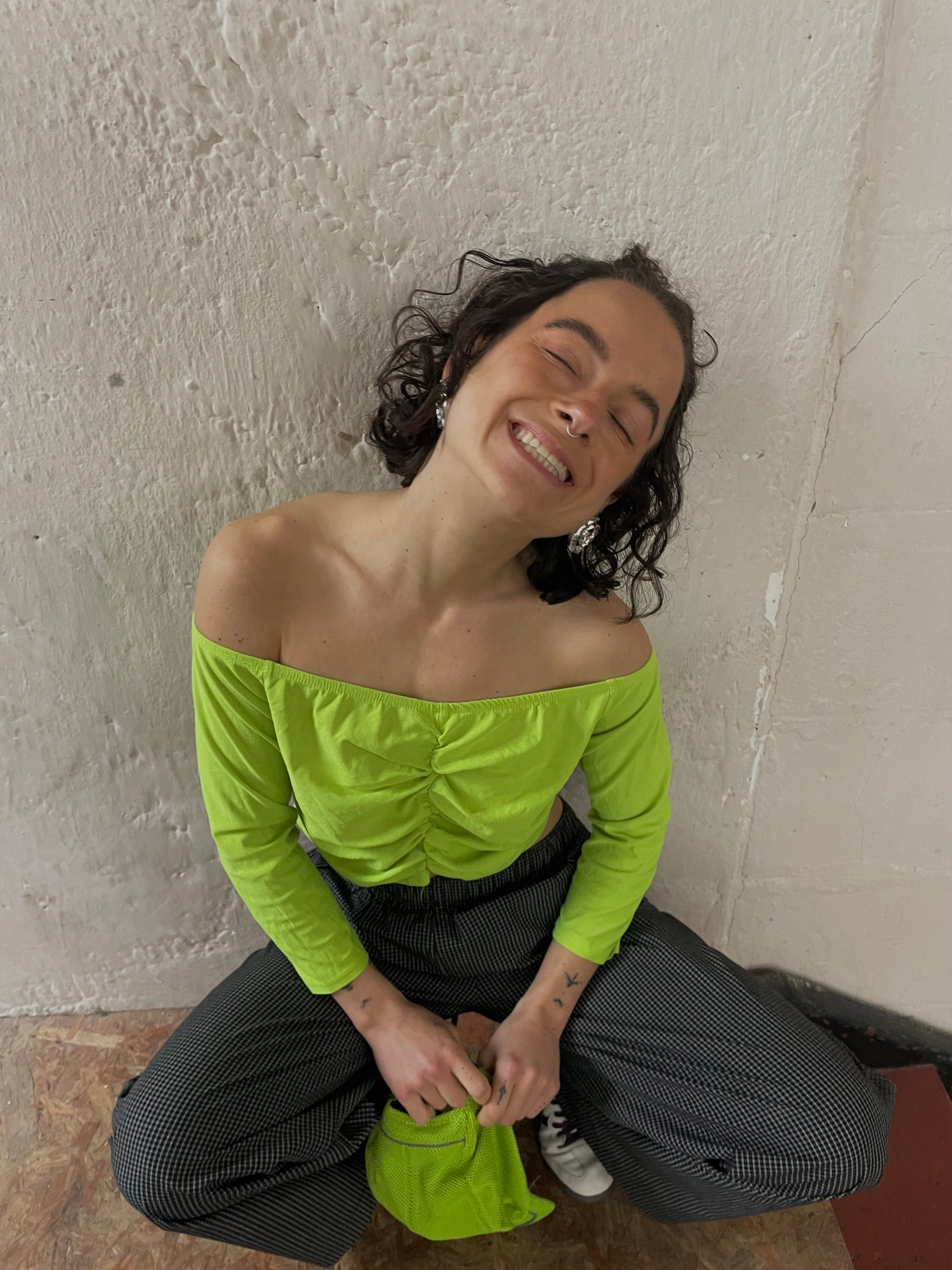 Giftgrünes Top S - Kleiderhaufen - Default Title