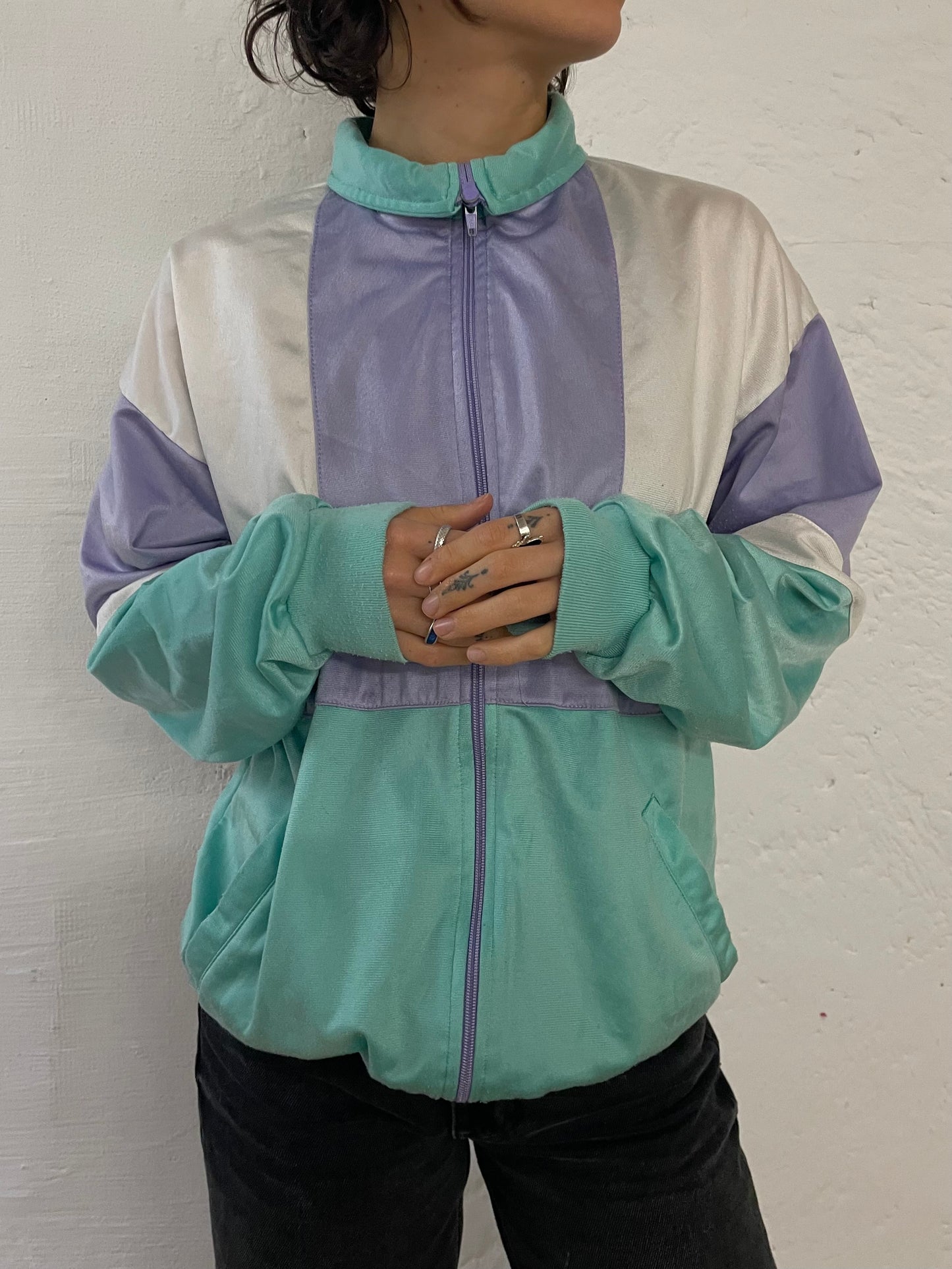Vintage Style Blue Wings Sport Jacket – Blue – S