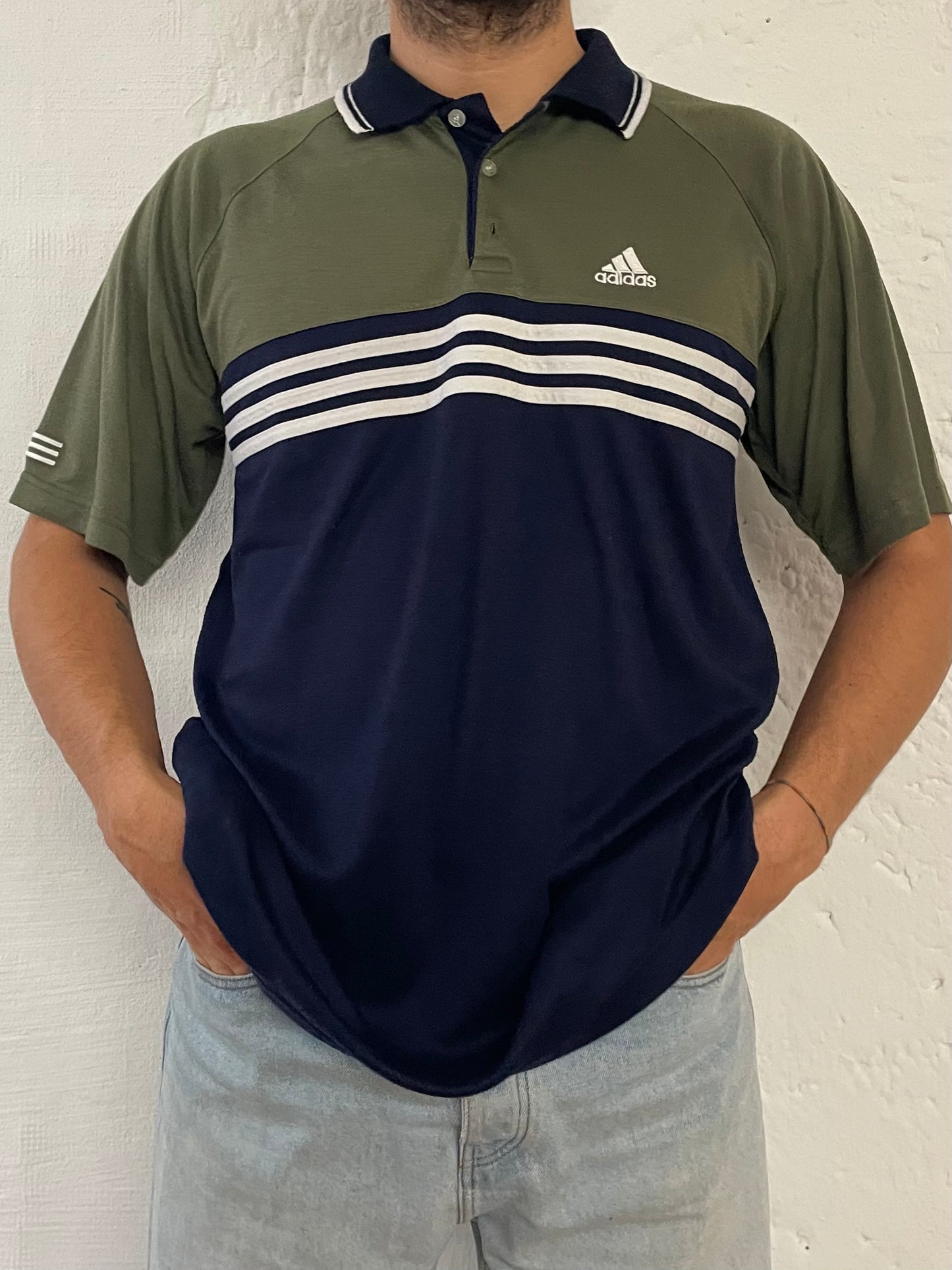 Vintage Adidas Polo Shirt black Oversized - XXL