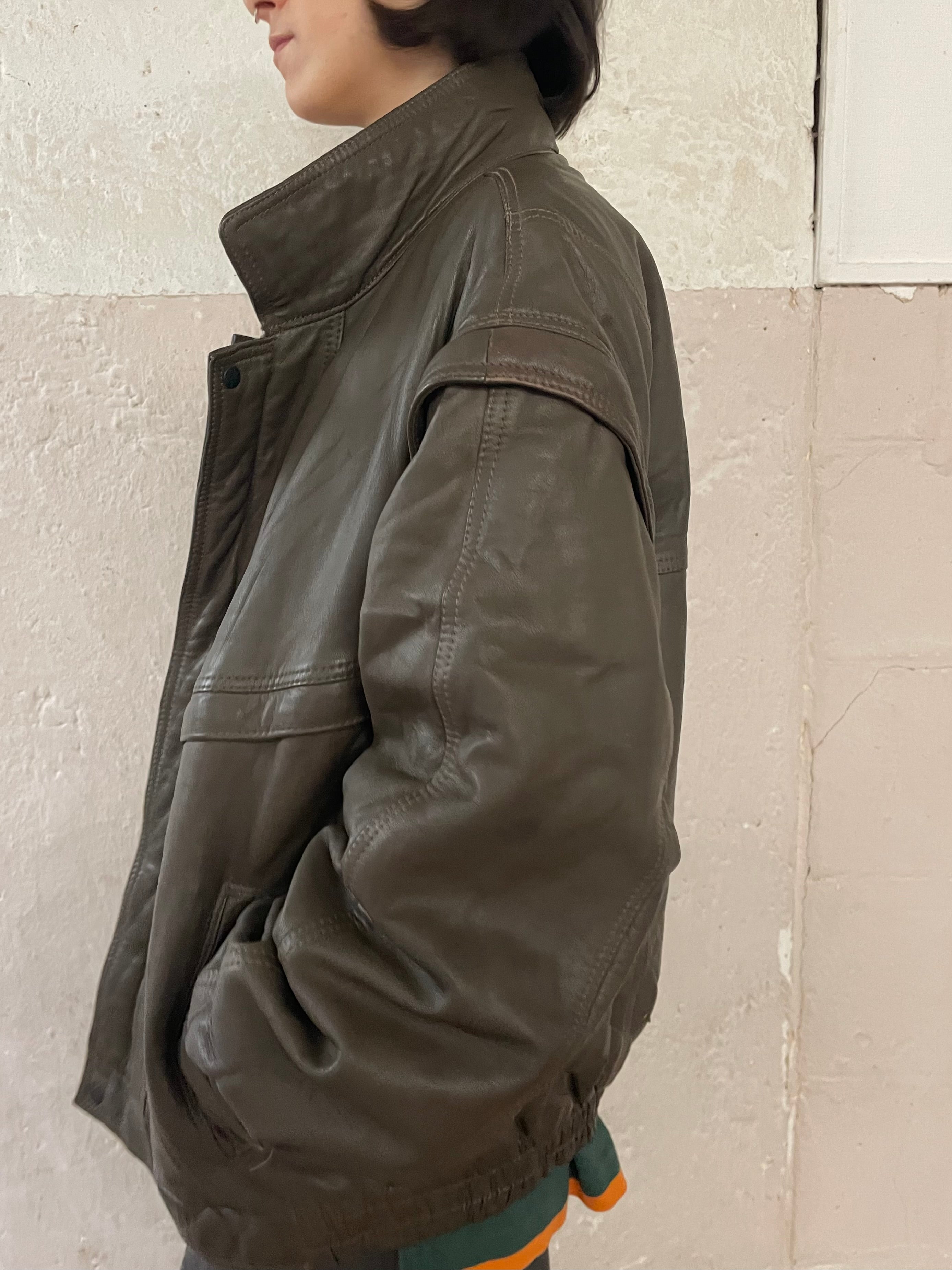 Lederjacke kann als Weste getragen werden - Kleiderhaufen - Default Title