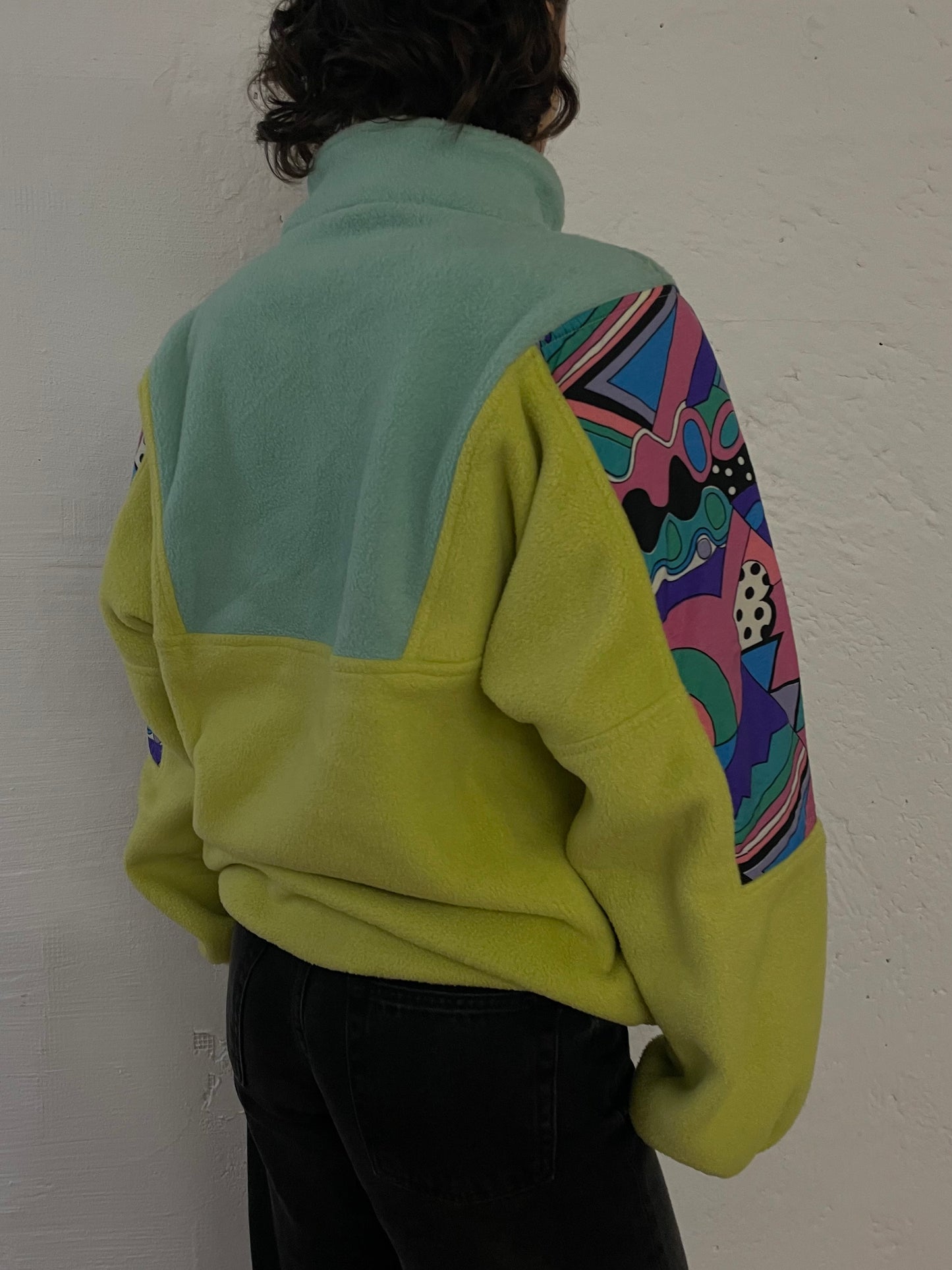 Vintage Okus Oversized Pullover Thick & Warm Green/Turquoise – L