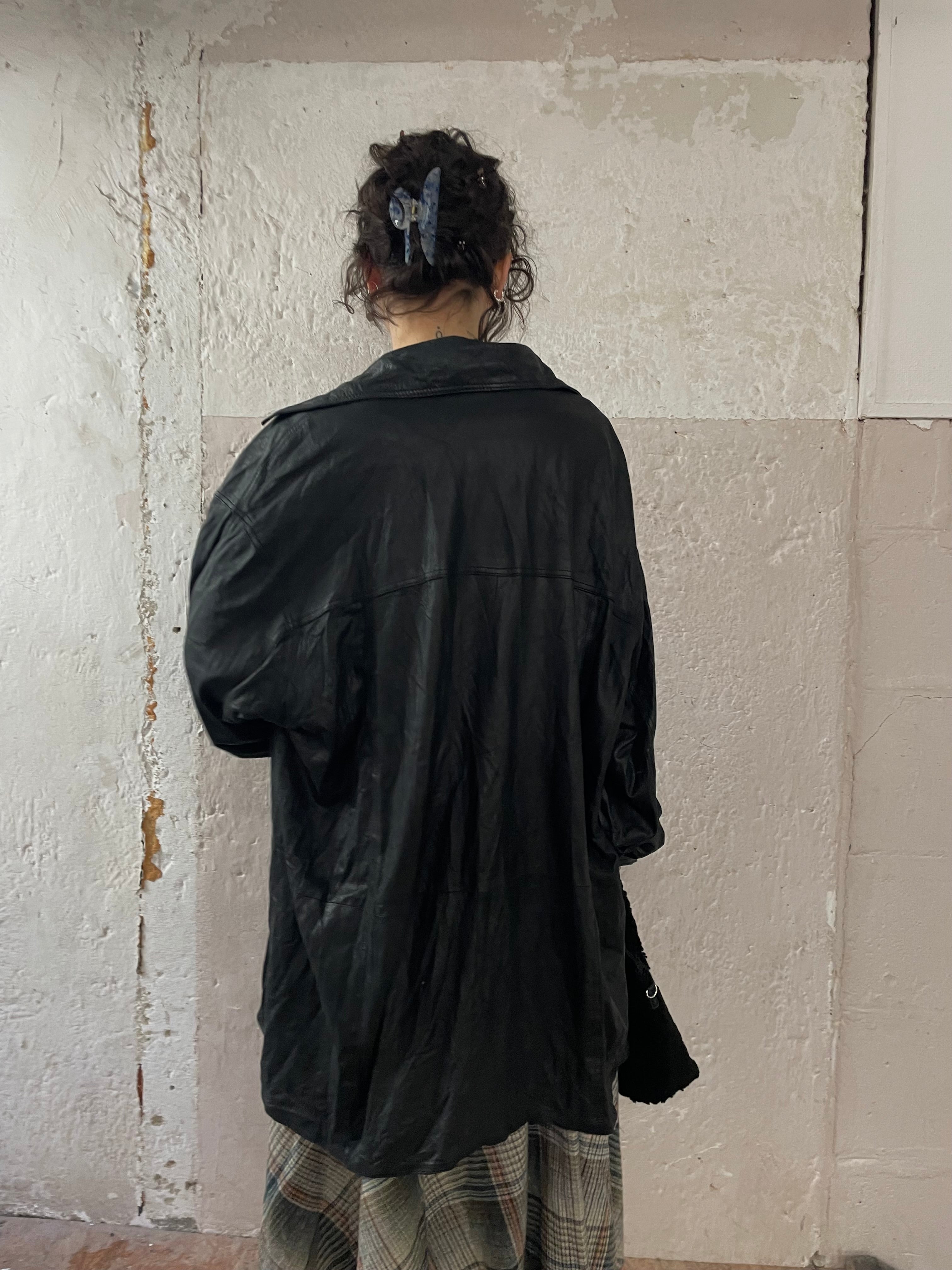 Dünne Lederjacke Black L - Kleiderhaufen - Default Title