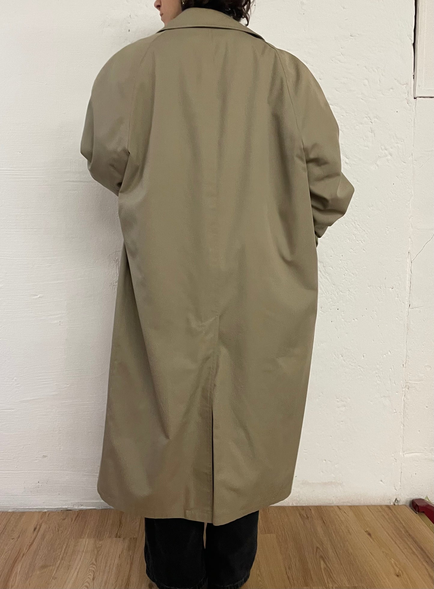 Vintage Trenchcoat Kleider Bauer braun Long Unisex- M/L
