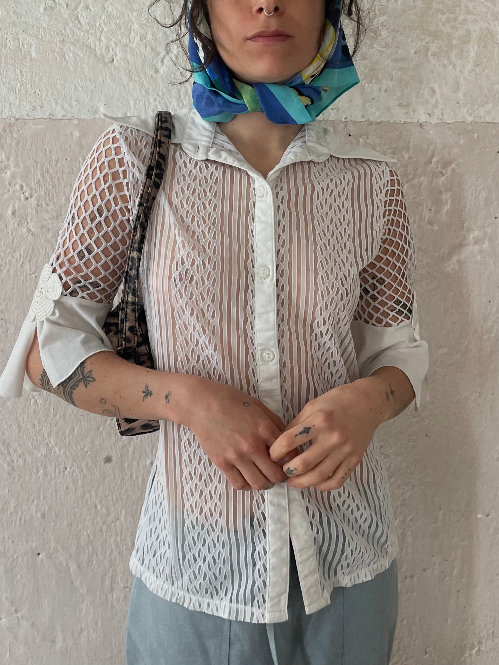 Netz Frühlings Bluse S/M - Kleiderhaufen - Default Title