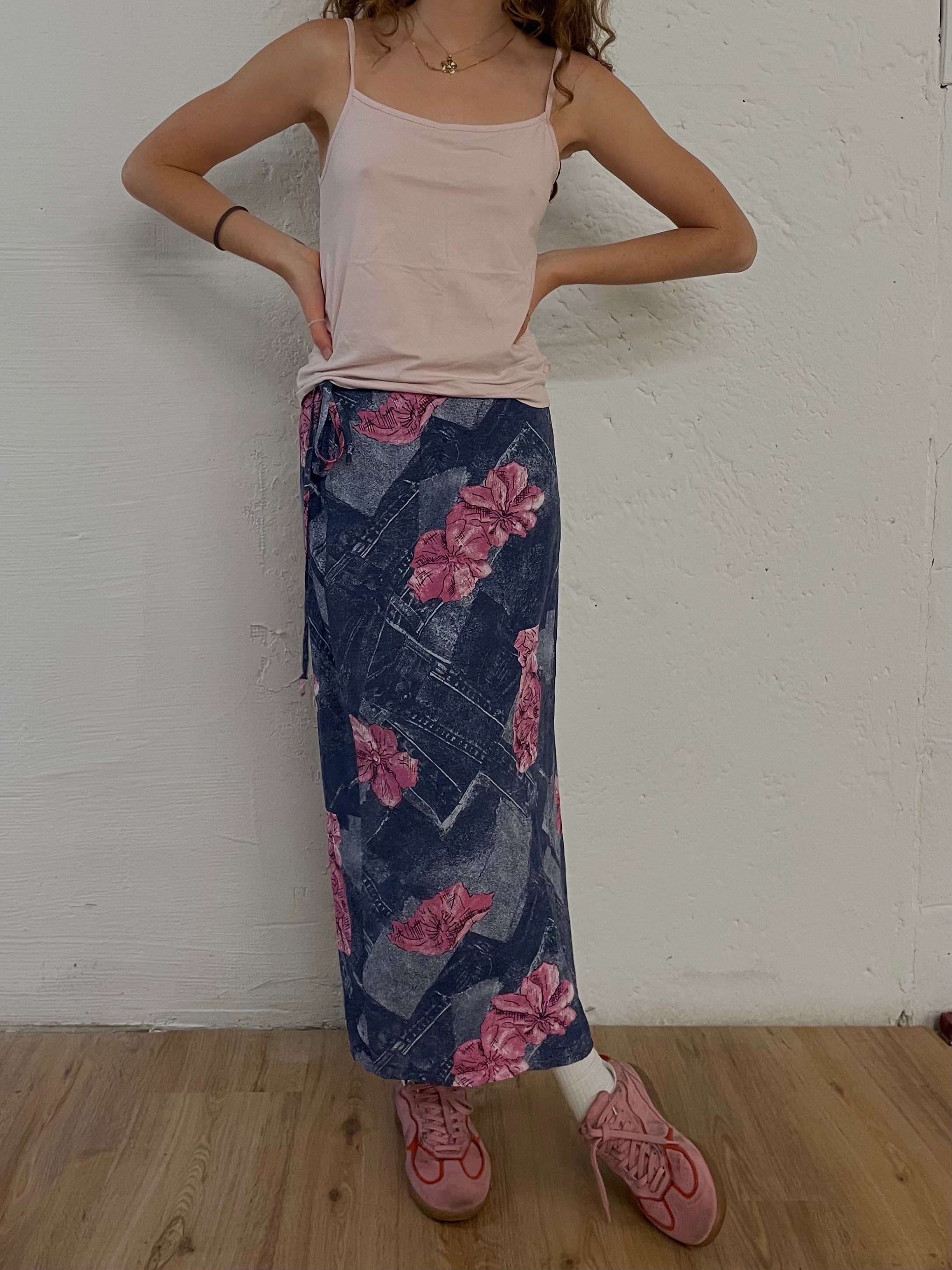 Blumen Wickelrock M - Kleiderhaufen - Default Title