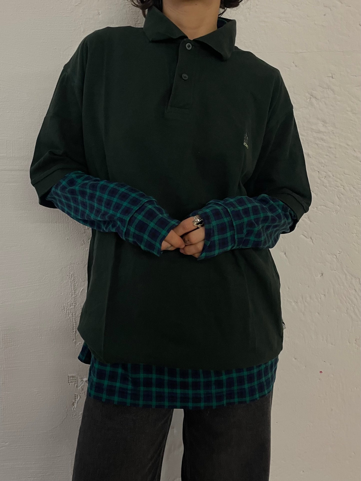 Vintage Slazenger Lotto Polo Shirt Dark Green Short Sleeve – L