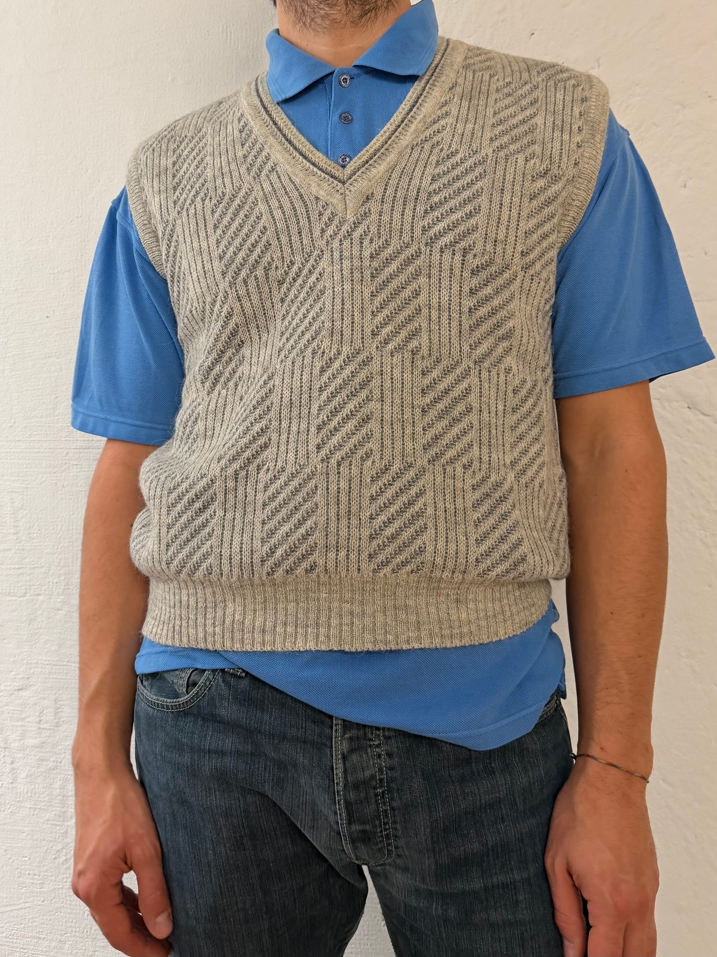 Pullunder Cassan Grey Wool & Alpaca Blend Unisex  – L