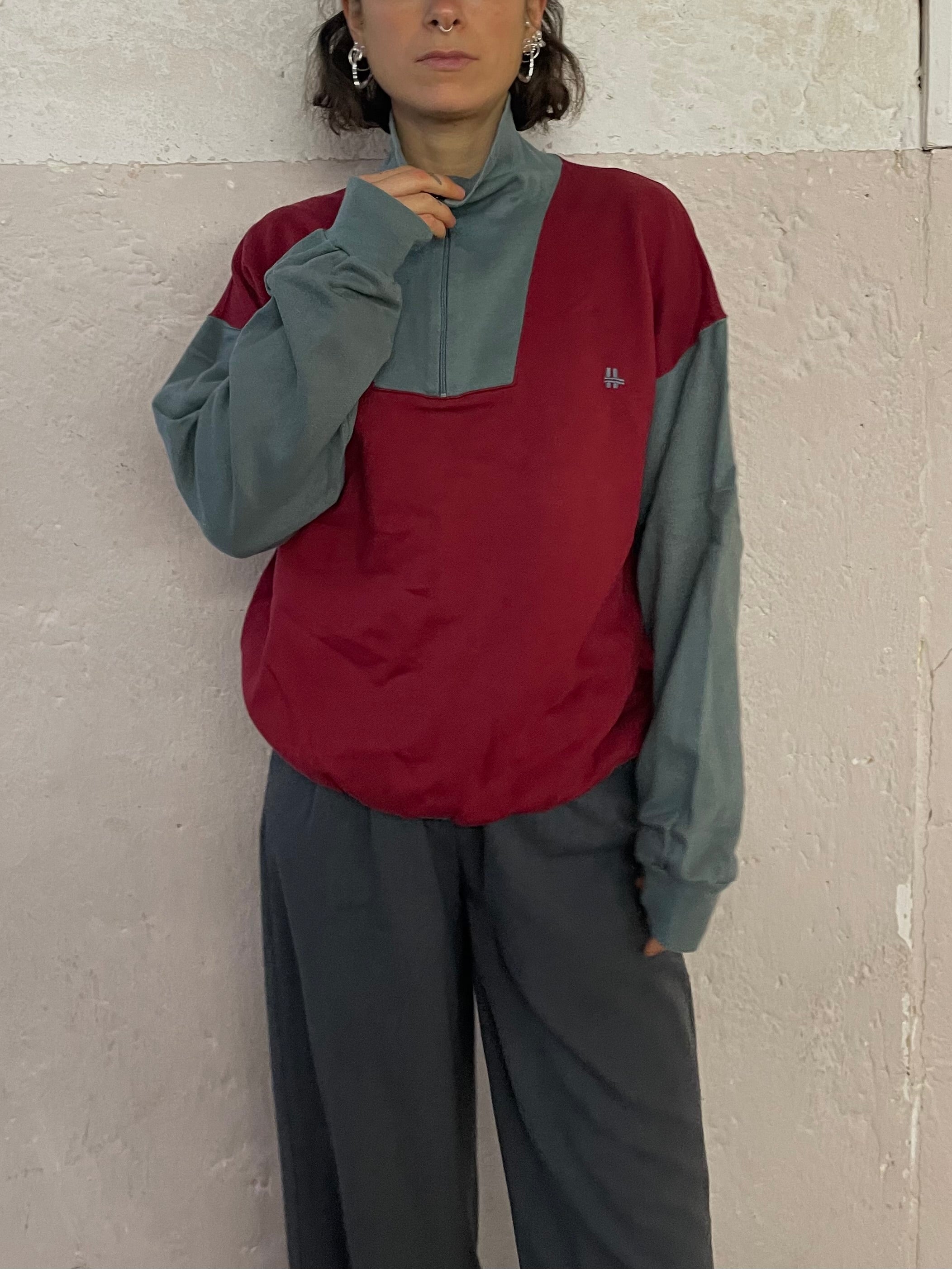 Retro Sweater Quarter Zip - Kleiderhaufen - Default Title