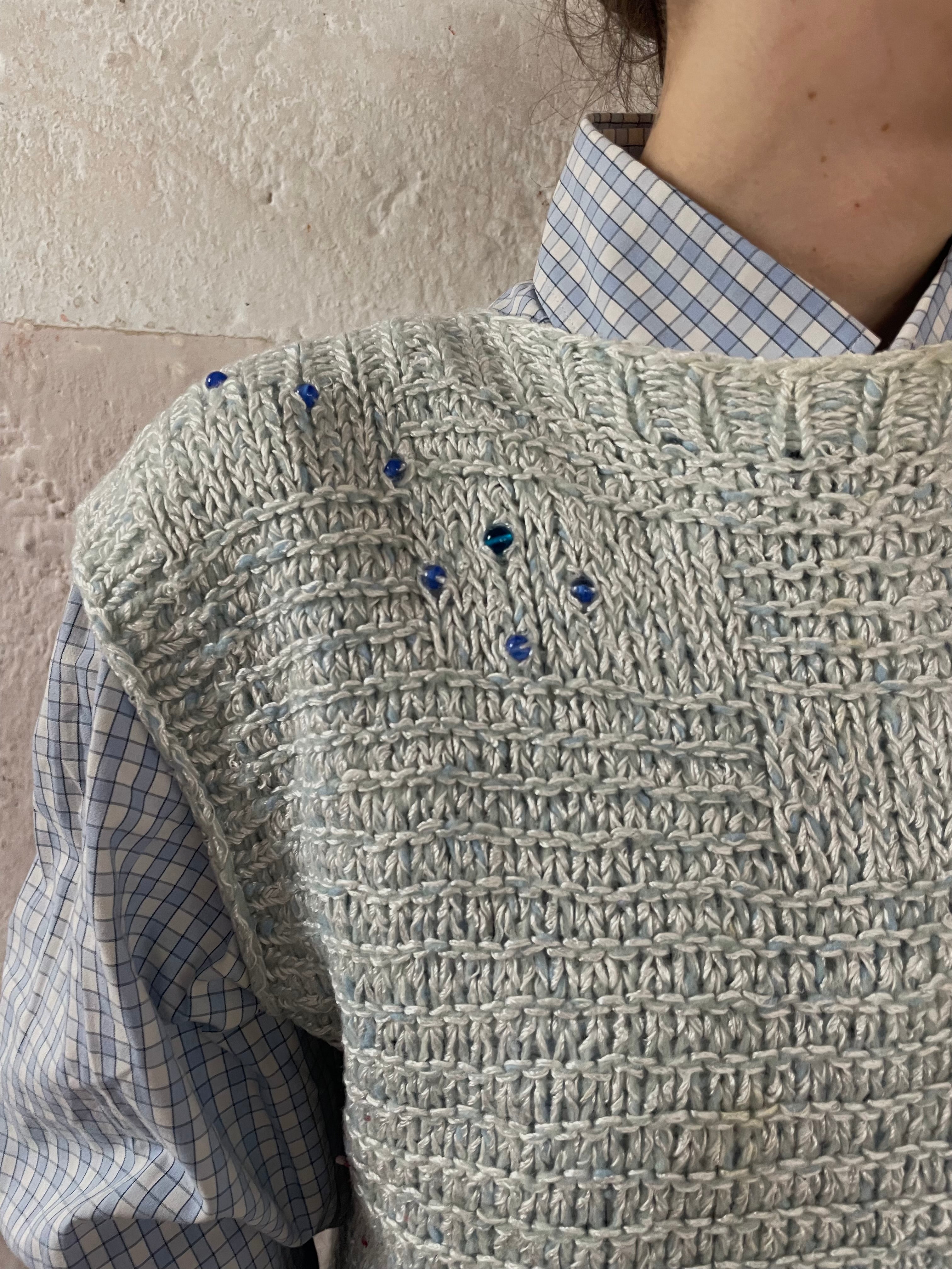 Pullunder mit süßen Perlen M - Kleiderhaufen - Default Title