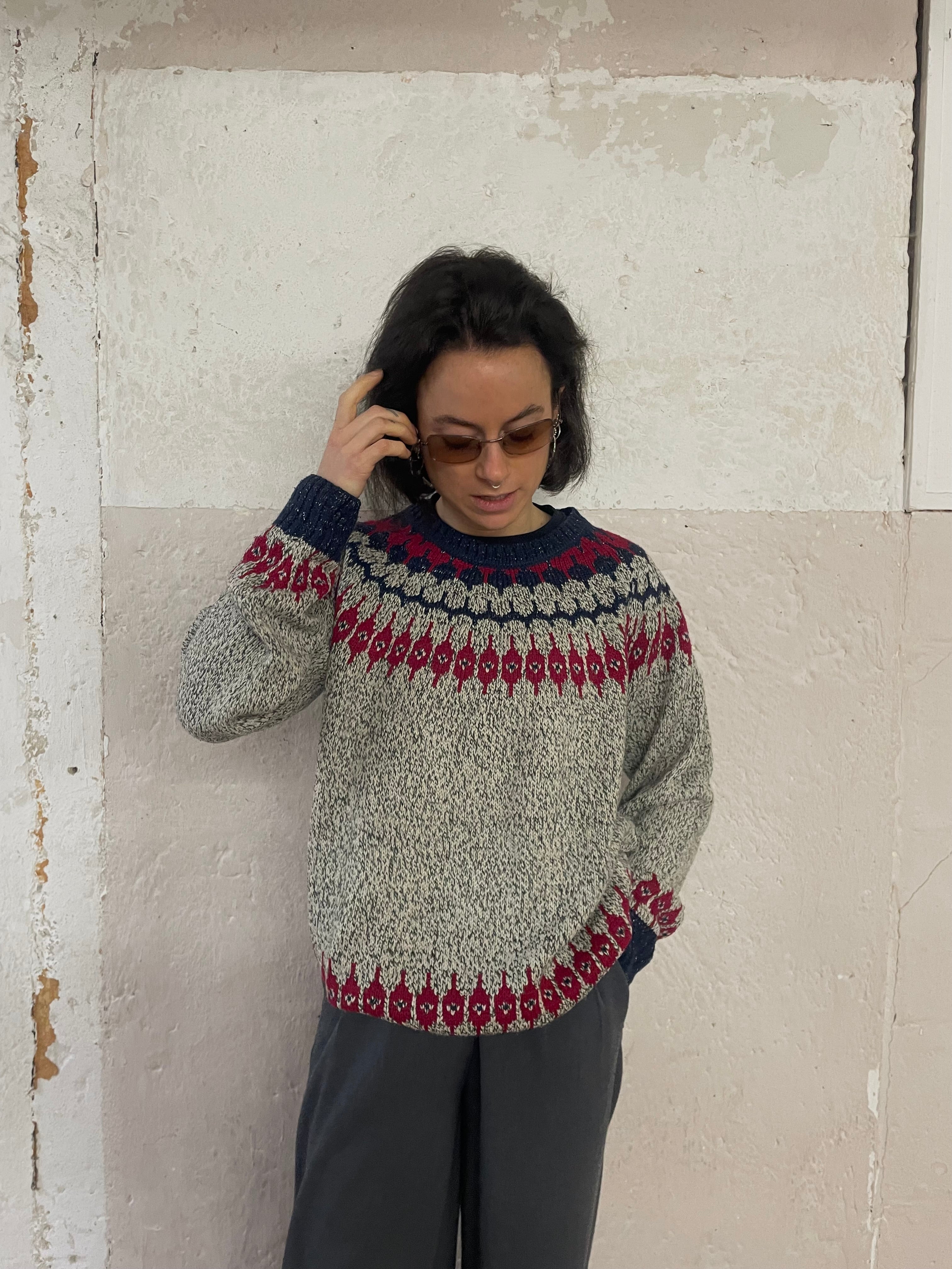 Wunderschöner Sweater Glitzer Streifen dabei - Kleiderhaufen - Default Title