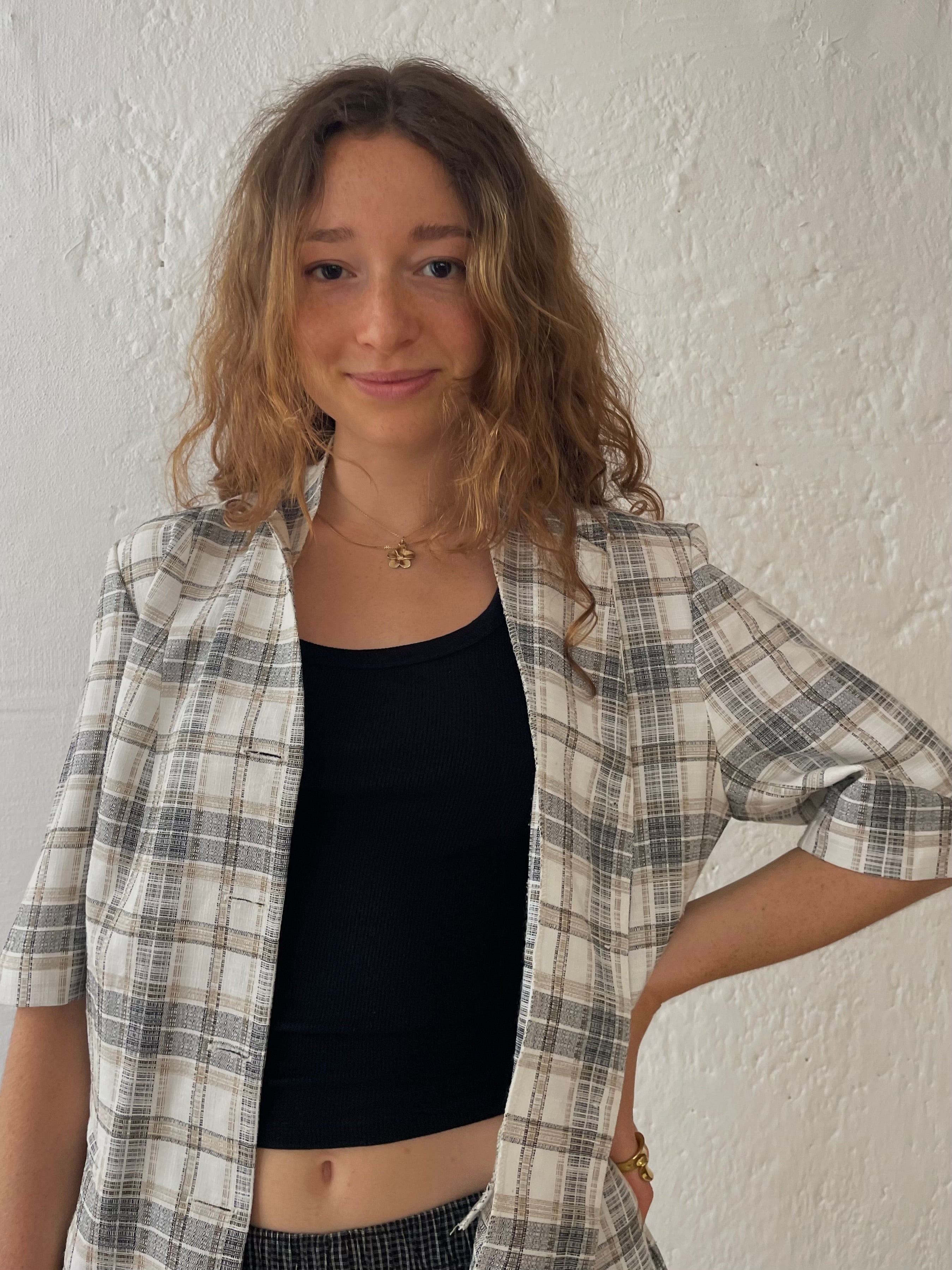 Kariertes Kurzarmhemd M - Kleiderhaufen - Default Title