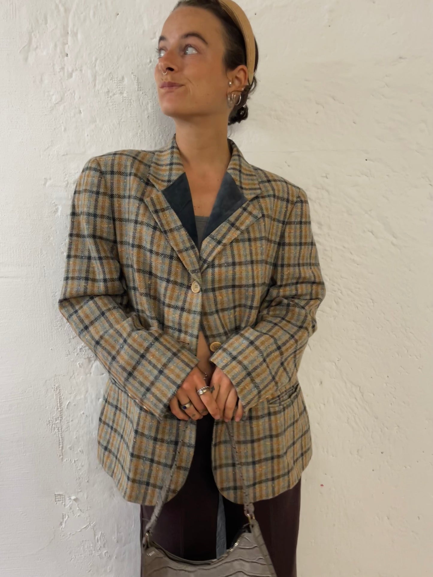 Karierter Blazer M