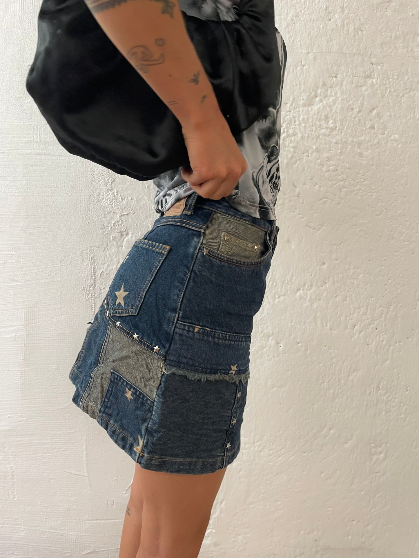 Vintage Black Shoulder Bag – One Size