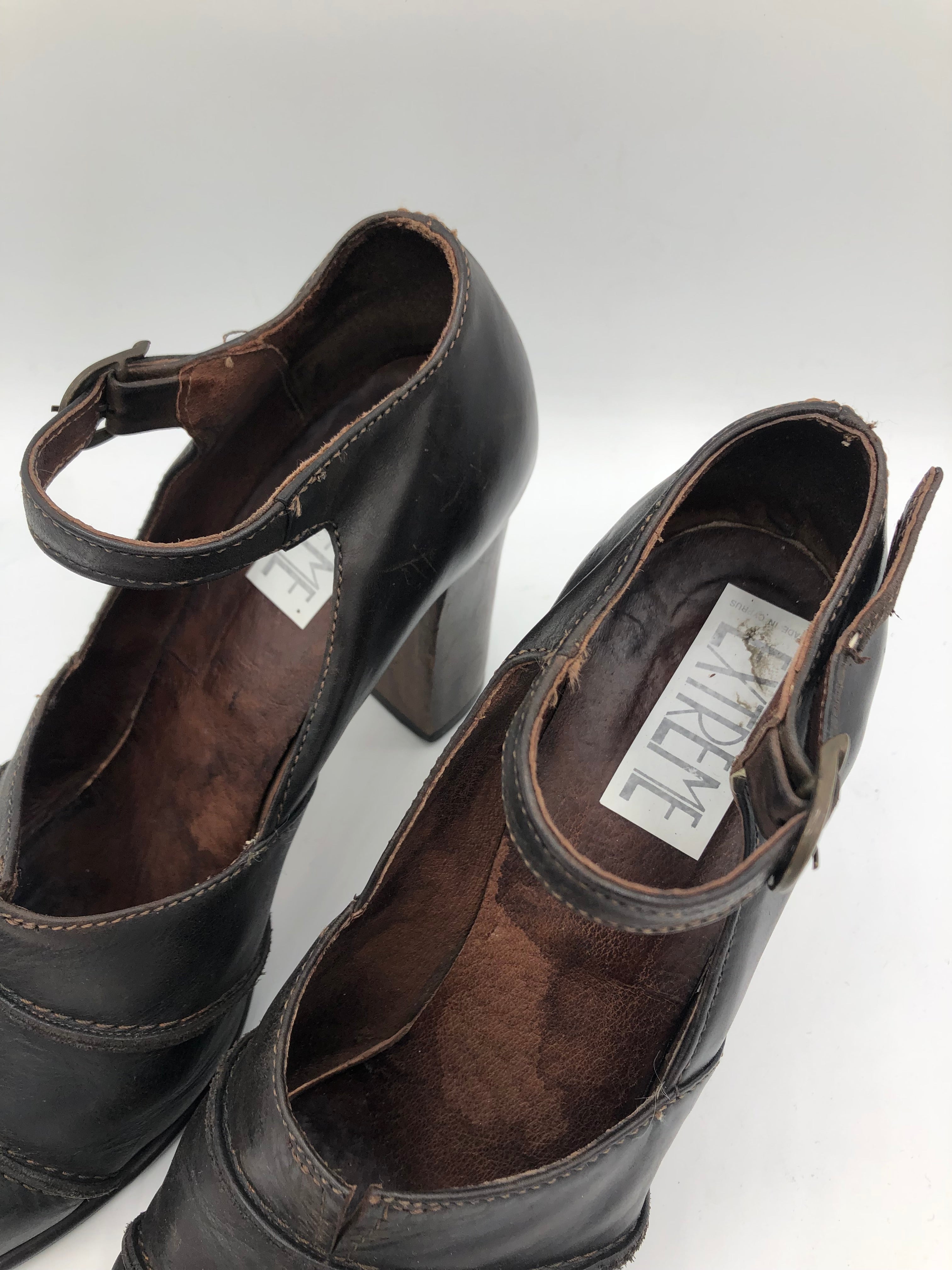 Extreme Leder Hohe Schuhe - Kleiderhaufen - Default Title