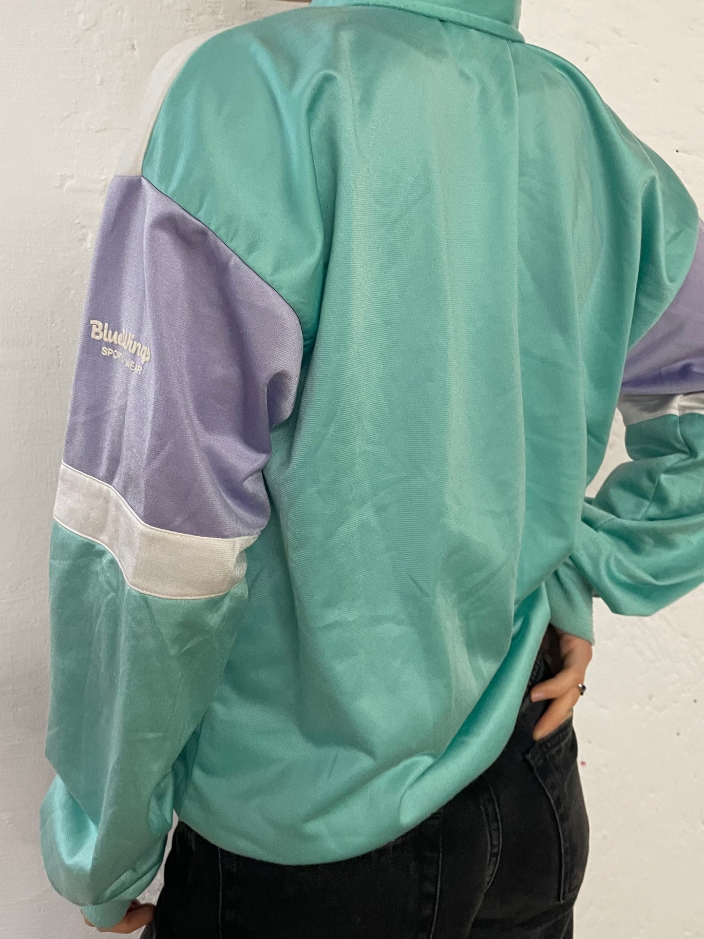 Vintage Style Blue Wings Sport Jacket – Blue – S