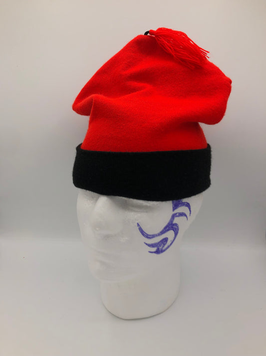 Reversible Winter Hat ROT & SCHWARZ - Kleiderhaufen - Default Title