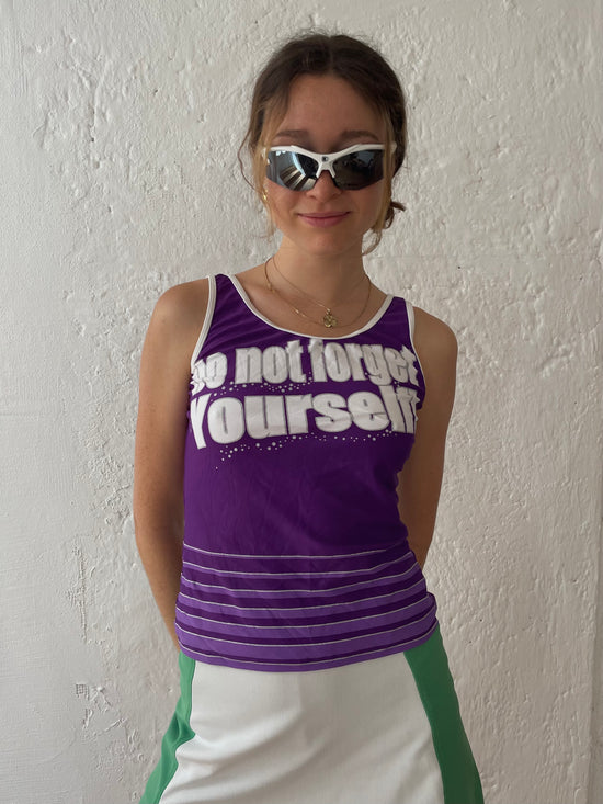 Tank Top Vintage Y2K Reversible Layering Purple Women – S