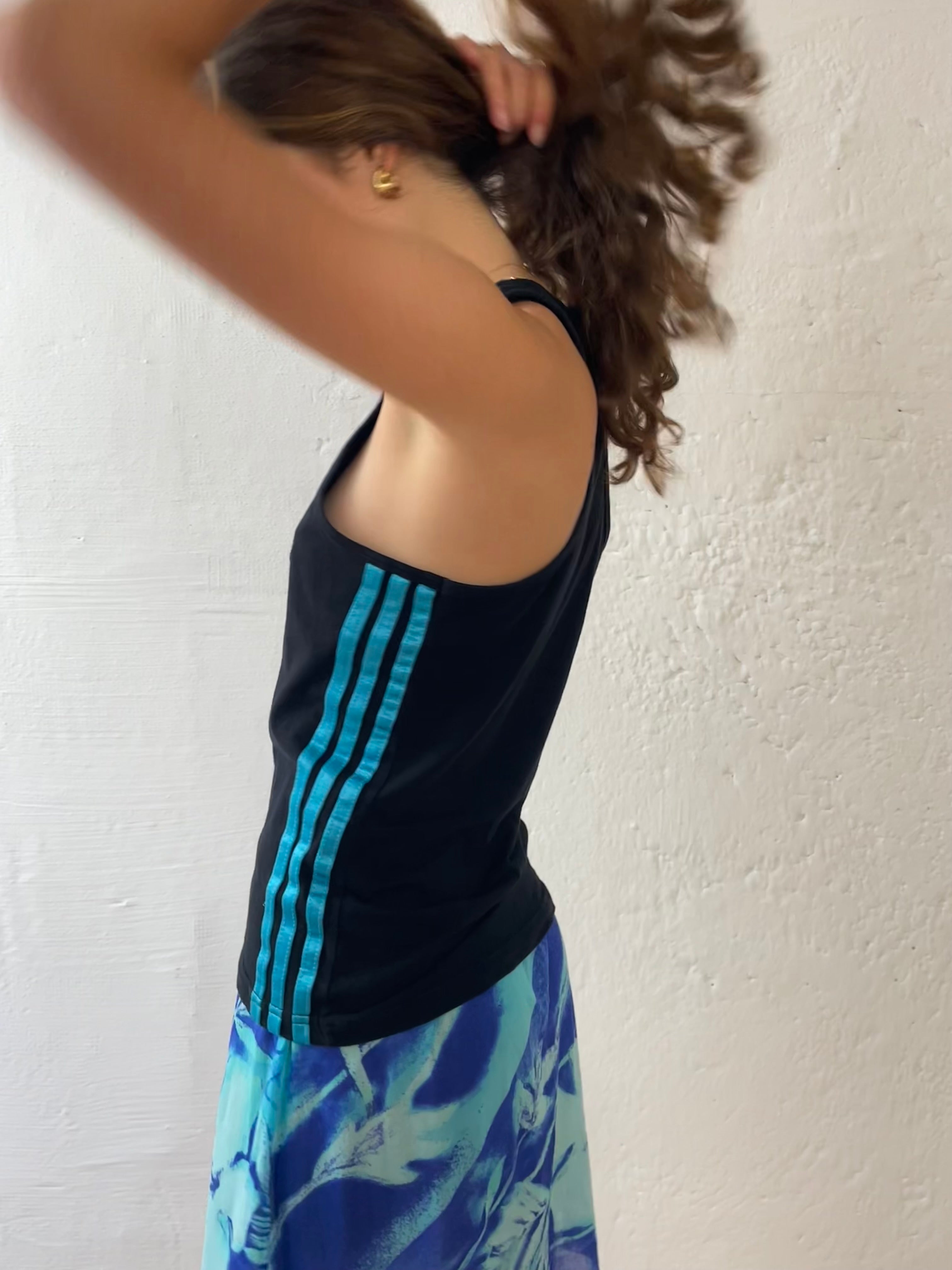 Tank Top Adidas Black & Blue Unisex – S