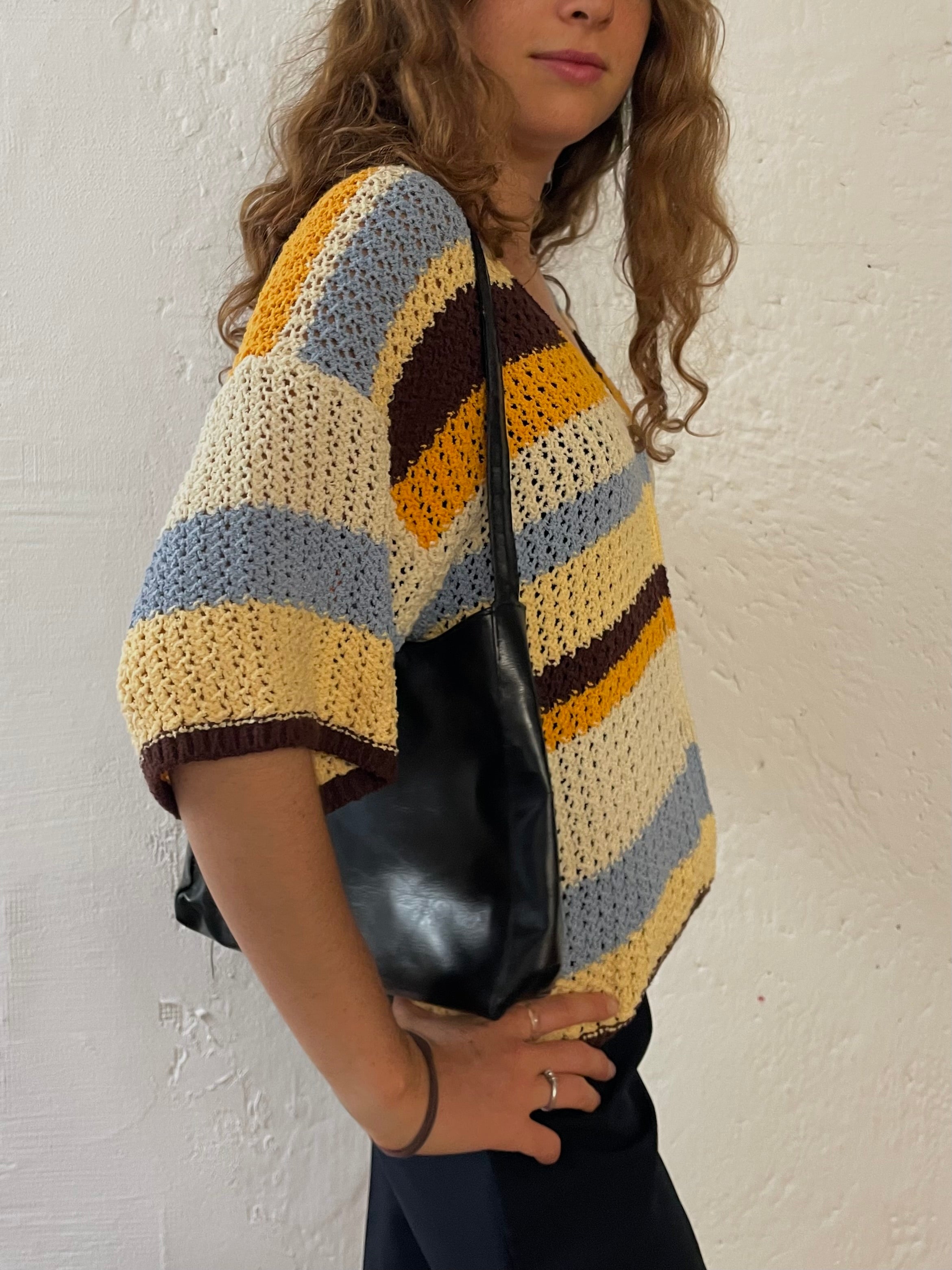 Strickjacke gestreift M