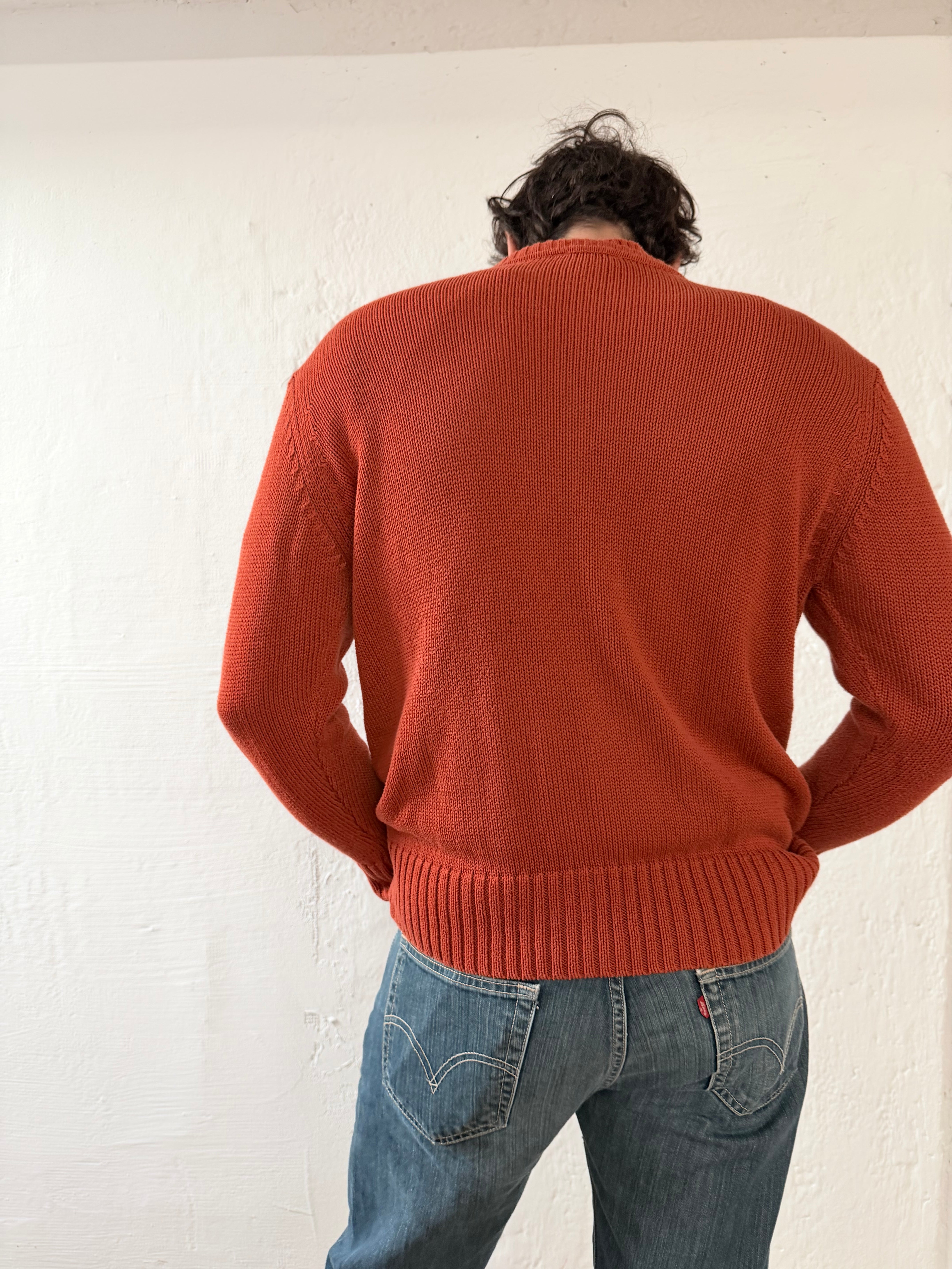 Cardigan CollectionL Rust Orange Unisex – L