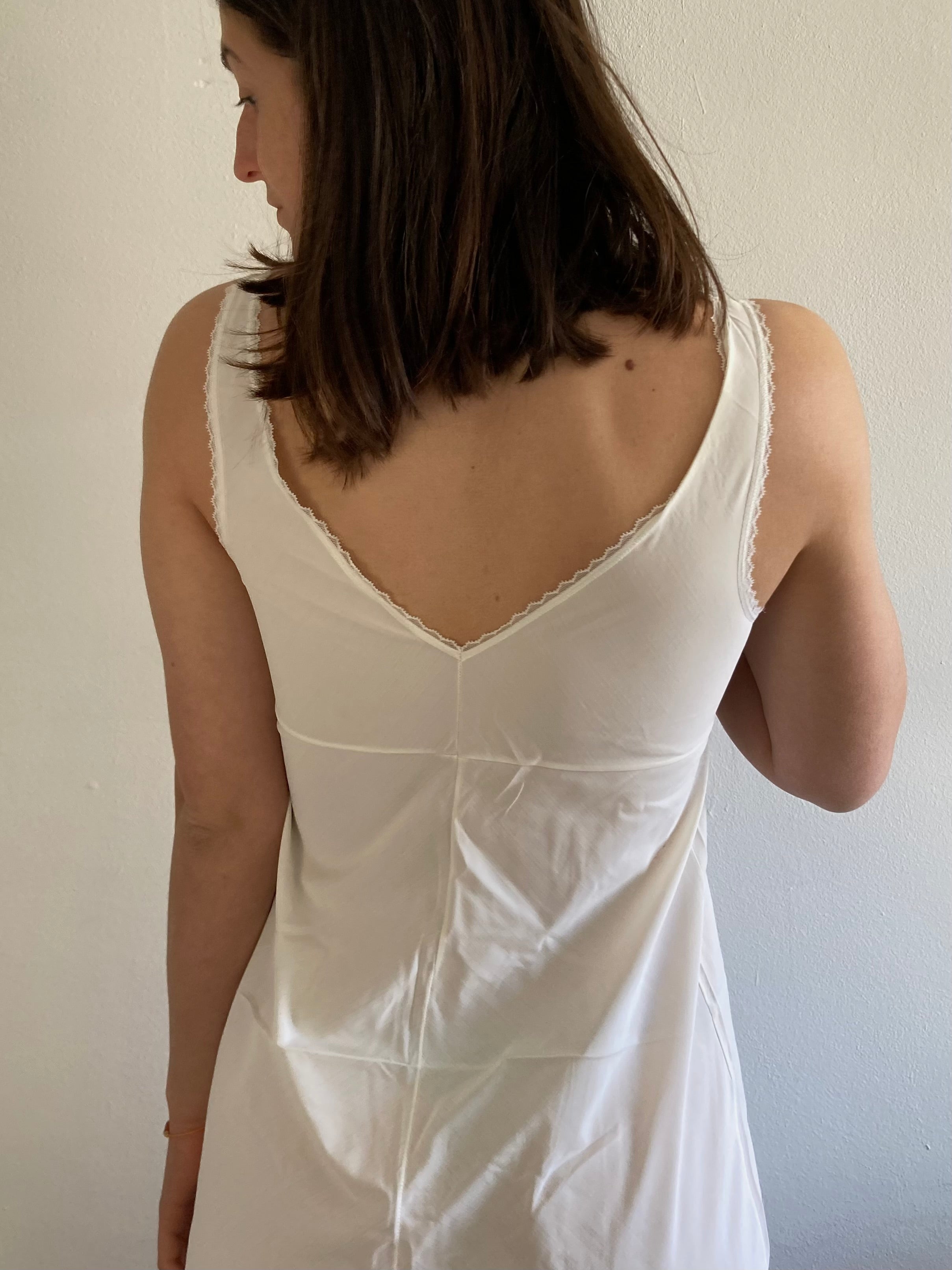 Dress Vintage Sheer Lightweight Summer Elegant Layering Nightdress – M/L