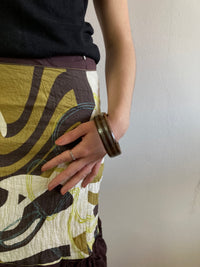 Bracelet Vintage Wooden Ring Wrist Costume Jewelry Women – One Size