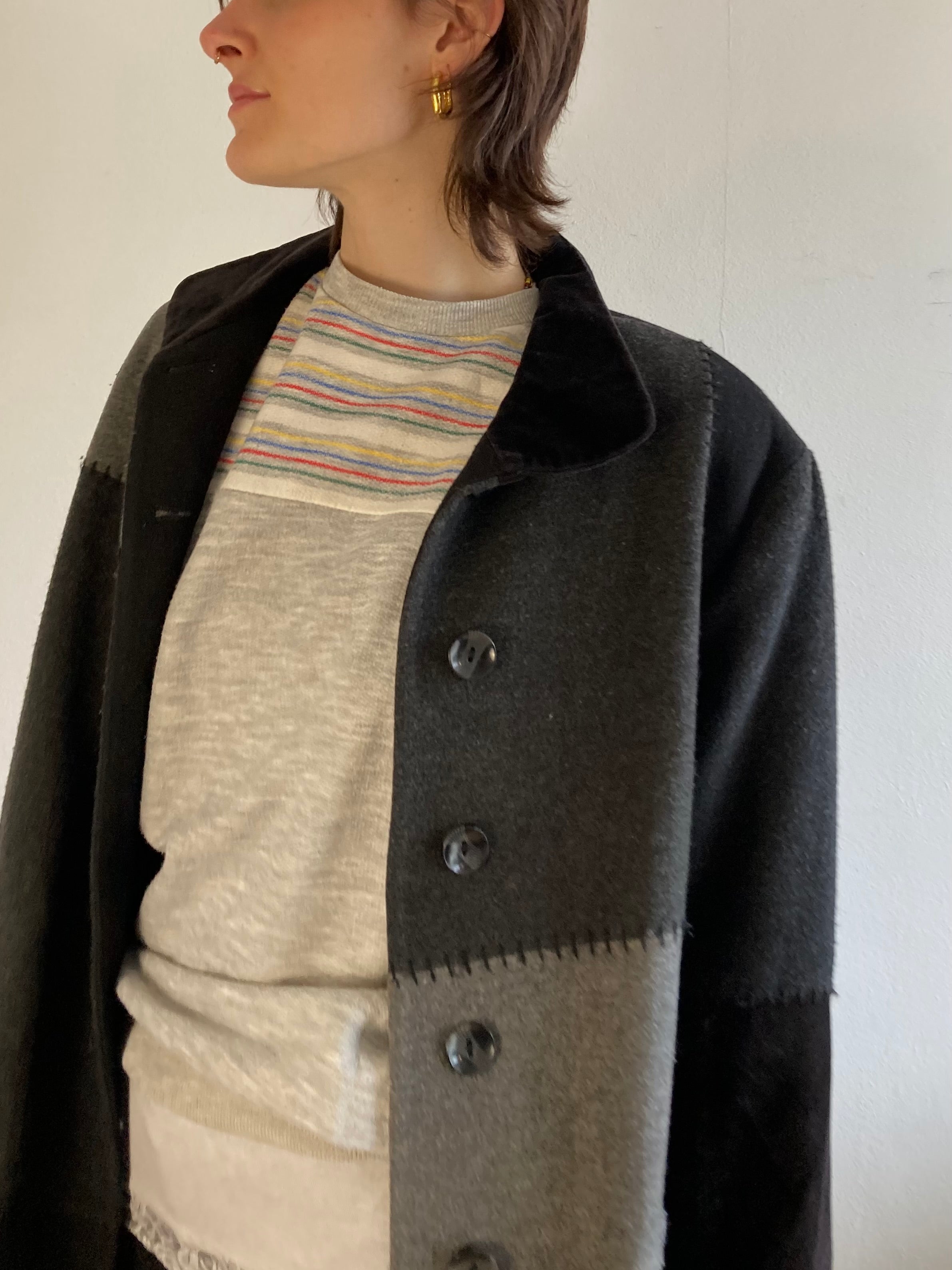 Coat Vintage Patch Christine Laure Wool Blend Women – M/L