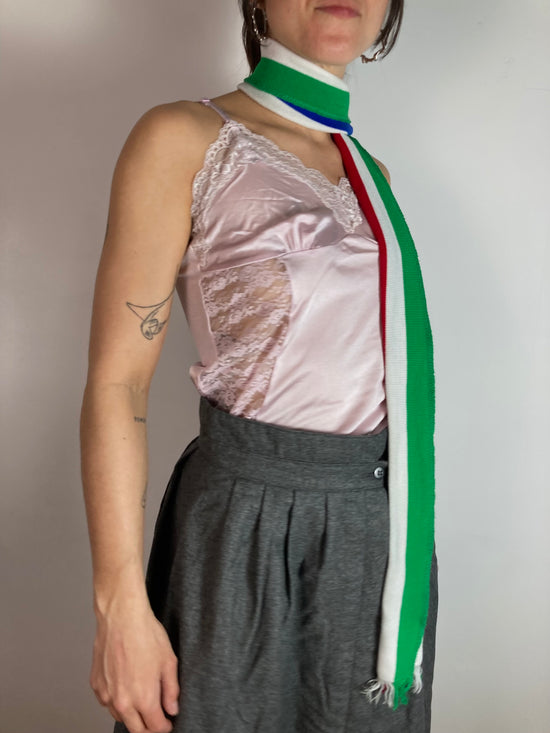 Top Vintage Y2K Sheer Lace Side Cut-Out Top Pink Women – M