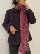 Vintage Blazer Padded Puffy Shoulders Purple – M