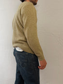 Pullover Authentic Yellow Cream Ocher Wool Blend Longsleeve Unisex  – XL