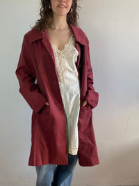 Trench Coat Vintage Red Lightweight Layering Vissavi Women – M
