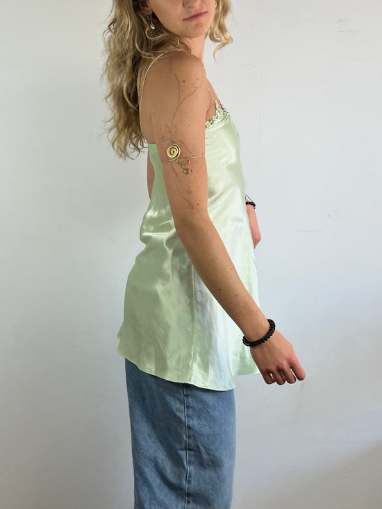 Dress Vintage Darjeeling Layering Summer Strappy Green Yellow – S