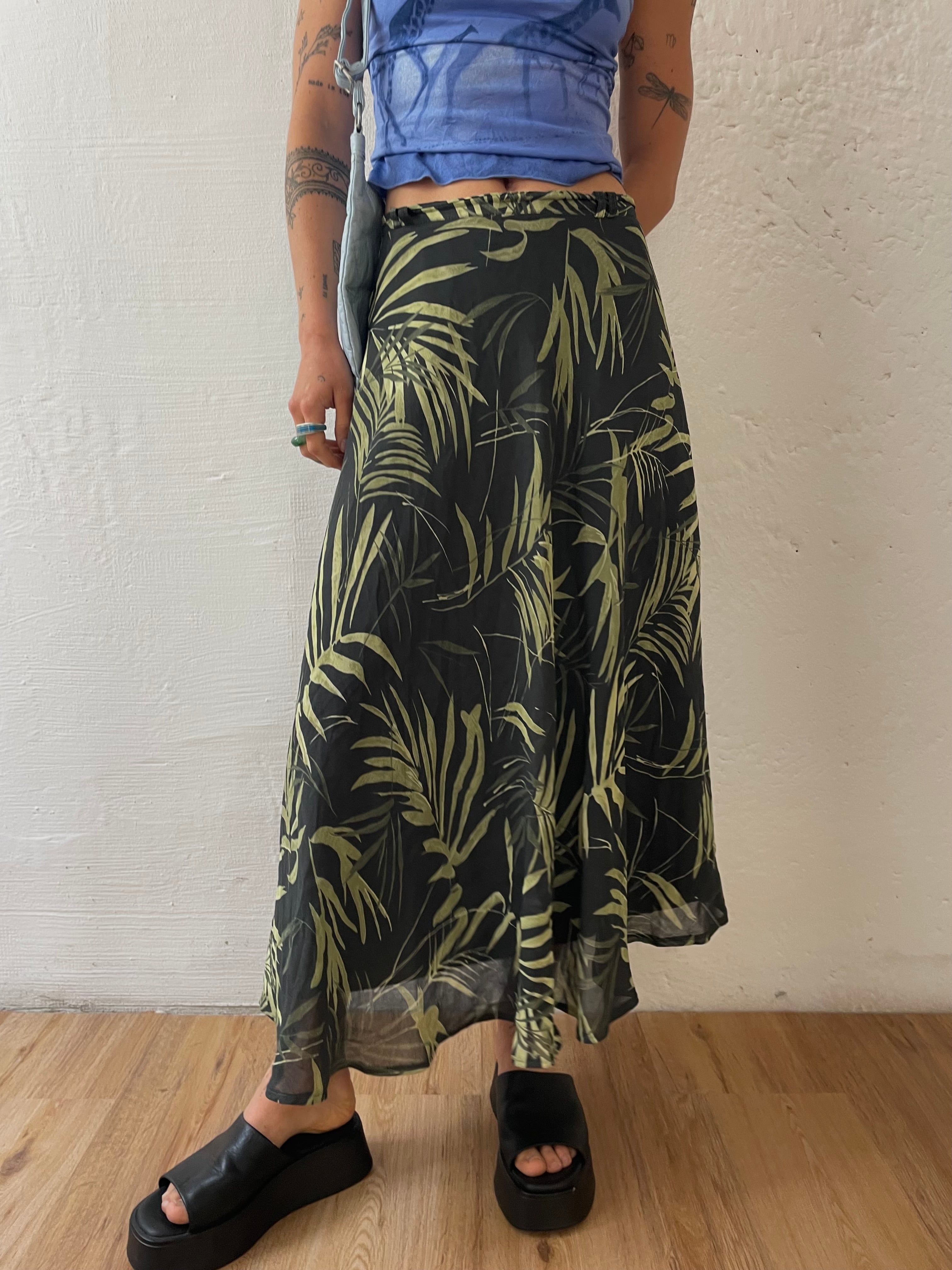 Langer dunkelgrüner Rock M - Kleiderhaufen - Default Title