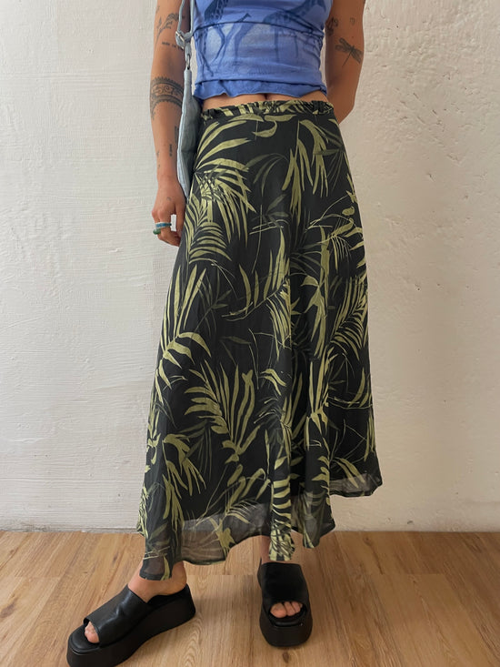 Langer dunkelgrüner Rock M