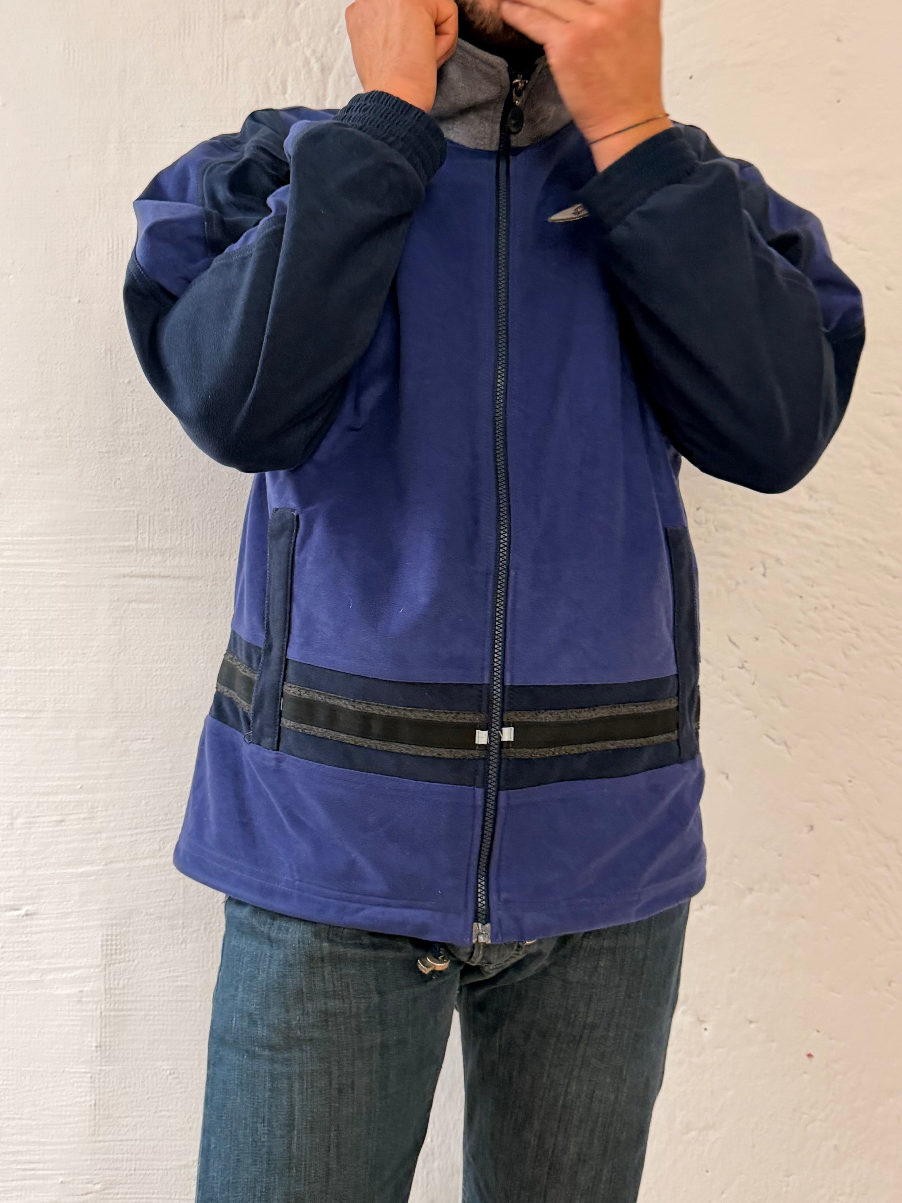 Vintage Jacket Lotto Purple & Black Logo Details & Adjustable Waistbands Unisex – L