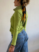 Longsleeve Turtleneck RIANI Vintage Green Elegant Slim Fit – S/M