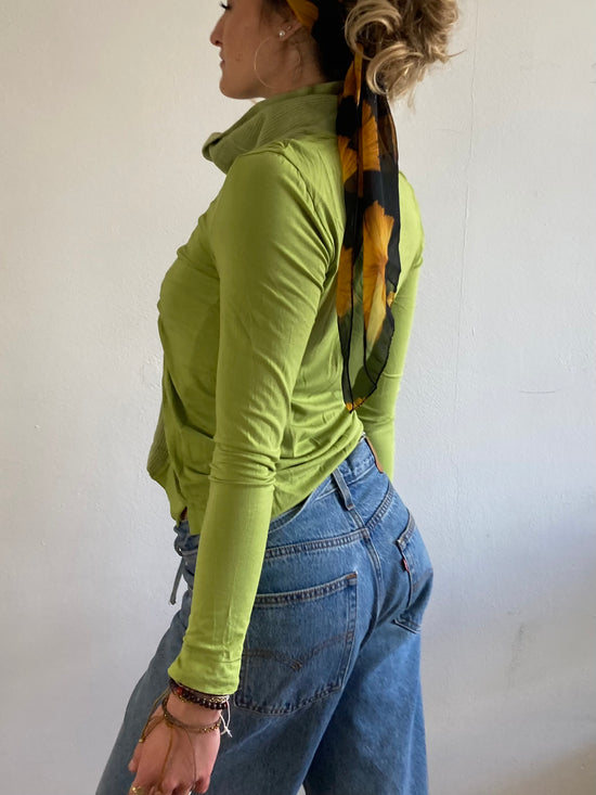Longsleeve Turtleneck RIANI Vintage Green Elegant Slim Fit – S/M