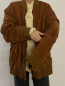 Vintage Rover & Lakes Leather Jacket Genuine Leather Brown - L