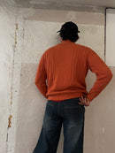 Orange klassische Strickjacke L - Kleiderhaufen - Default Title