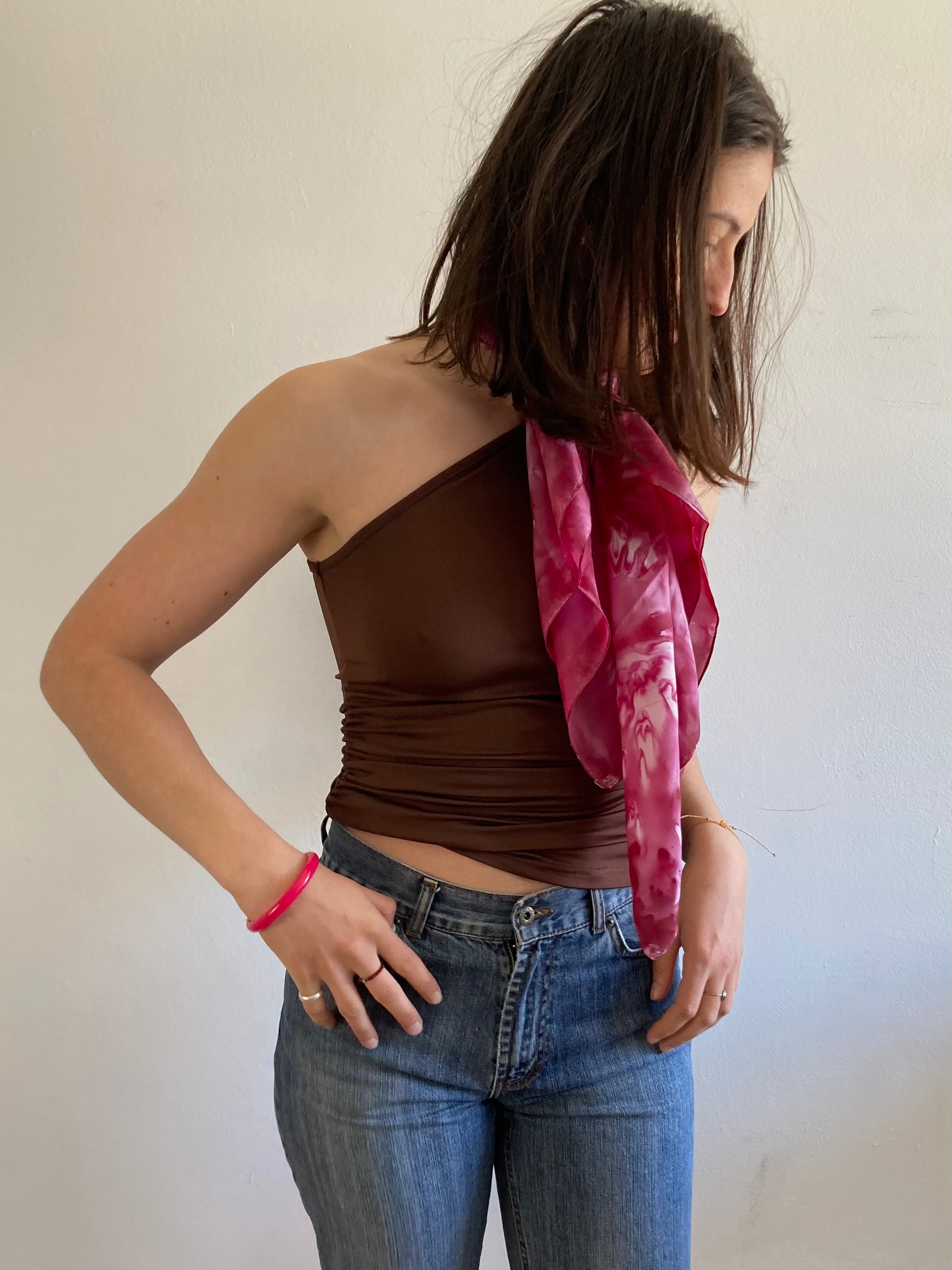 Top Tank Slim Fit Elastic Summer Brown Women – S/M