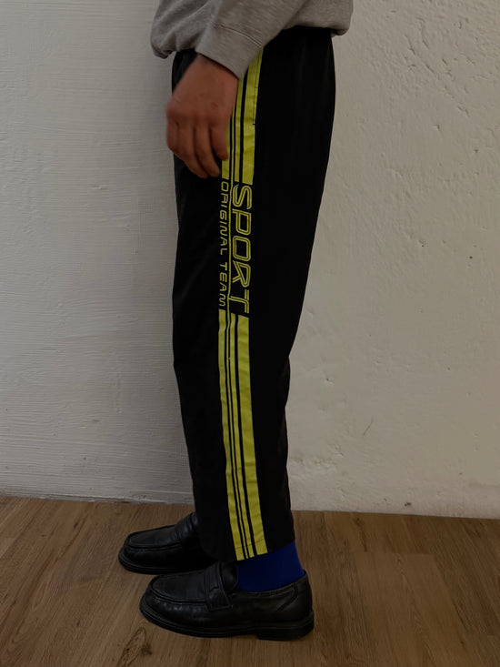 Vintage Atlasformer Sports Pants Black & Yellow – XL