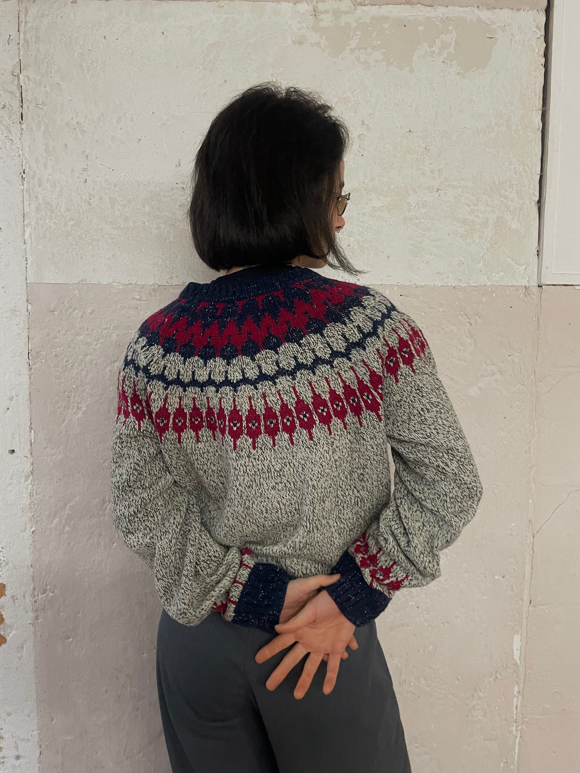 Wunderschöner Sweater Glitzer Streifen dabei - Kleiderhaufen - Default Title